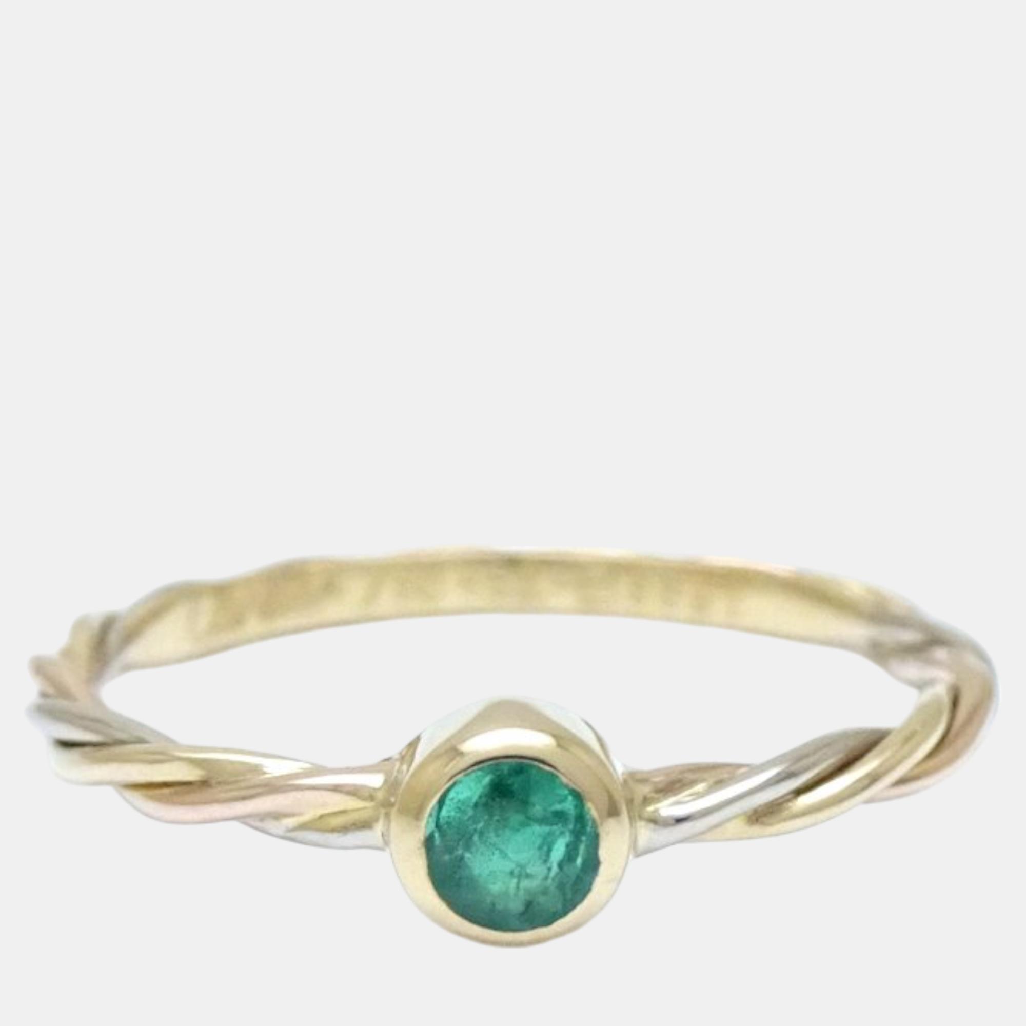 

Cartier Twist Ring 1P Emerald 18K Gold Gold Metal