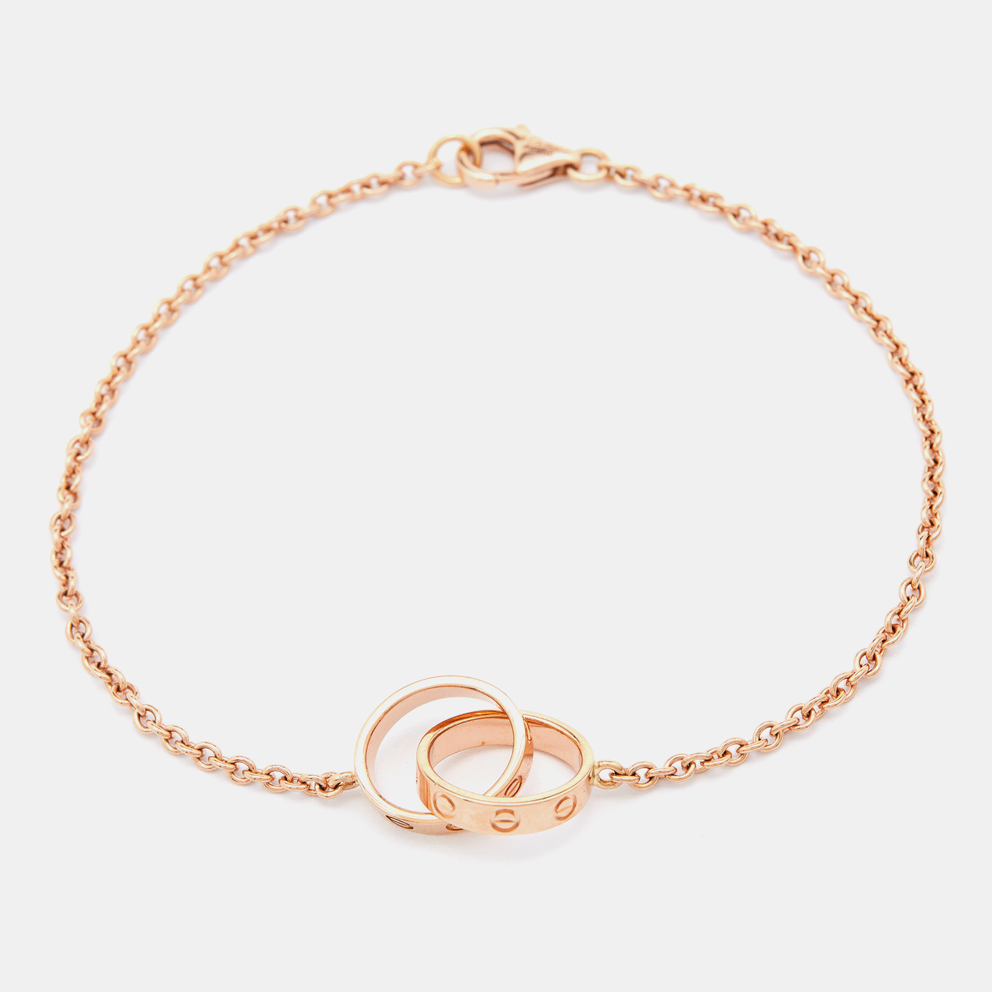 مملوكة مسبقًا Cartier Love Interlocking Loops 18k Rose Gold Bracelet