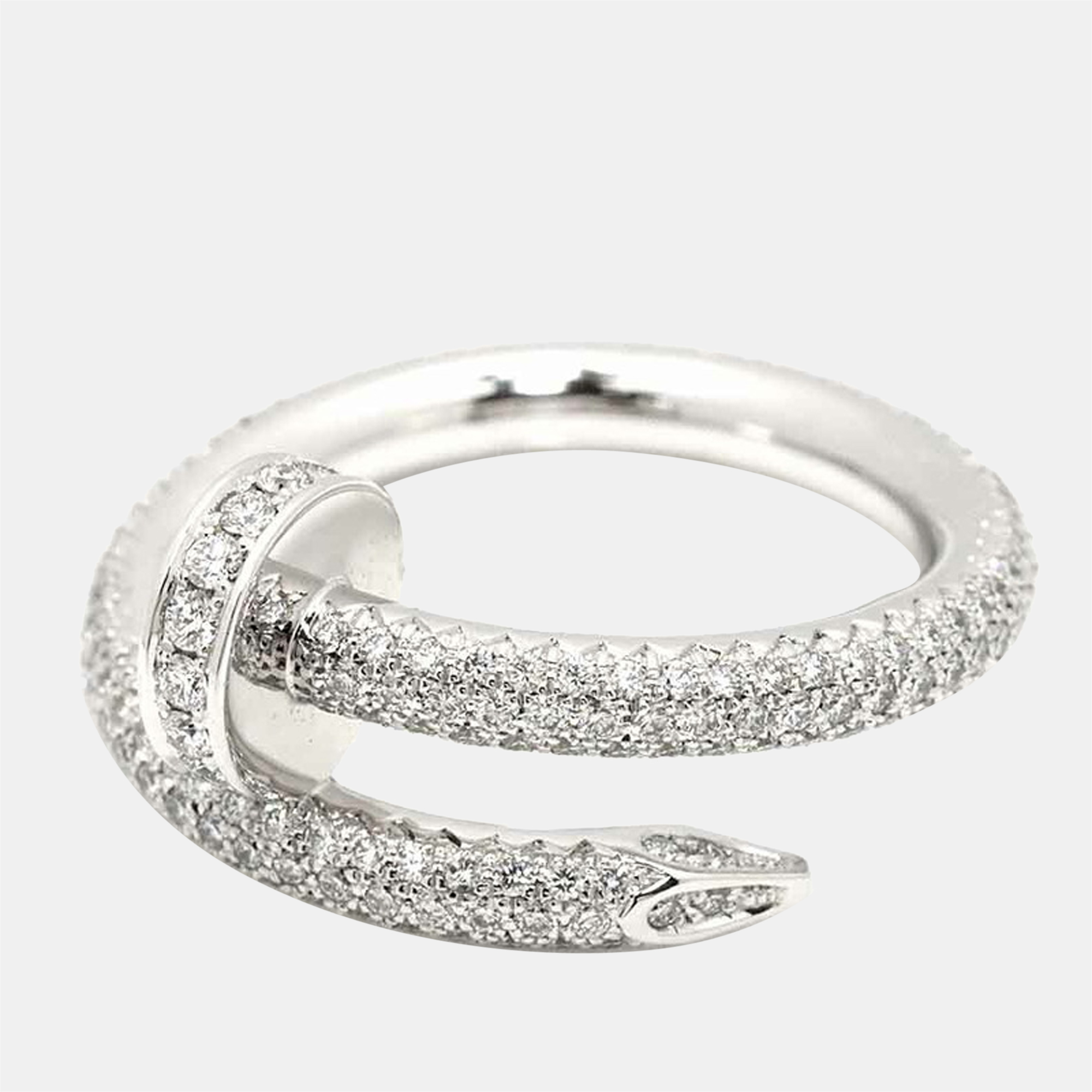 

Cartier Juste Un Clou 18K White Gold, Diamond Ring EU 50