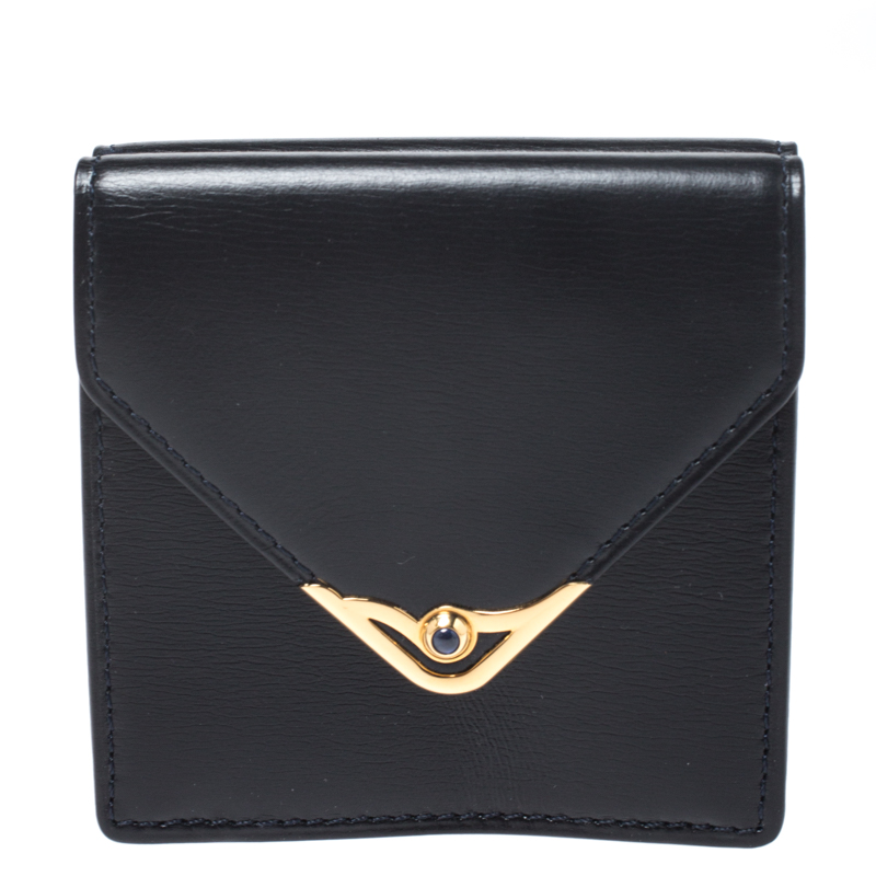 محفظة عملات معدنية كارتييه  Sapphire S جلد أسود