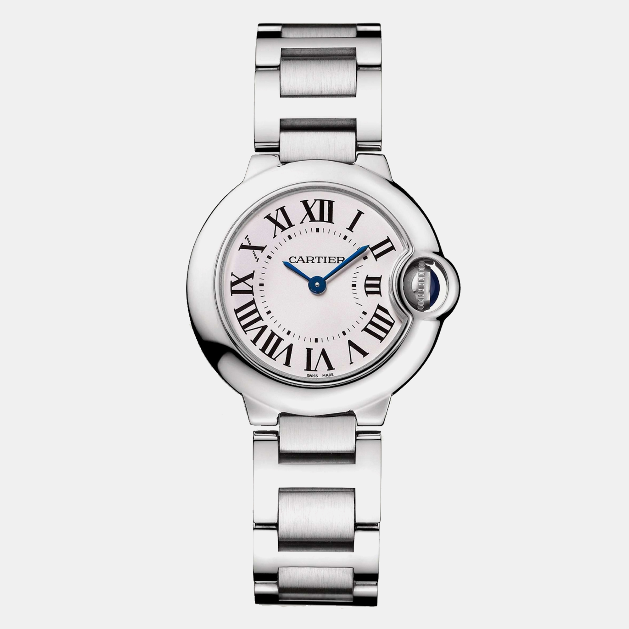 

Cartier Silver Stainless Steel Ballon Bleu WSBB0067 Quartz Women's Wristwatch 28 mm