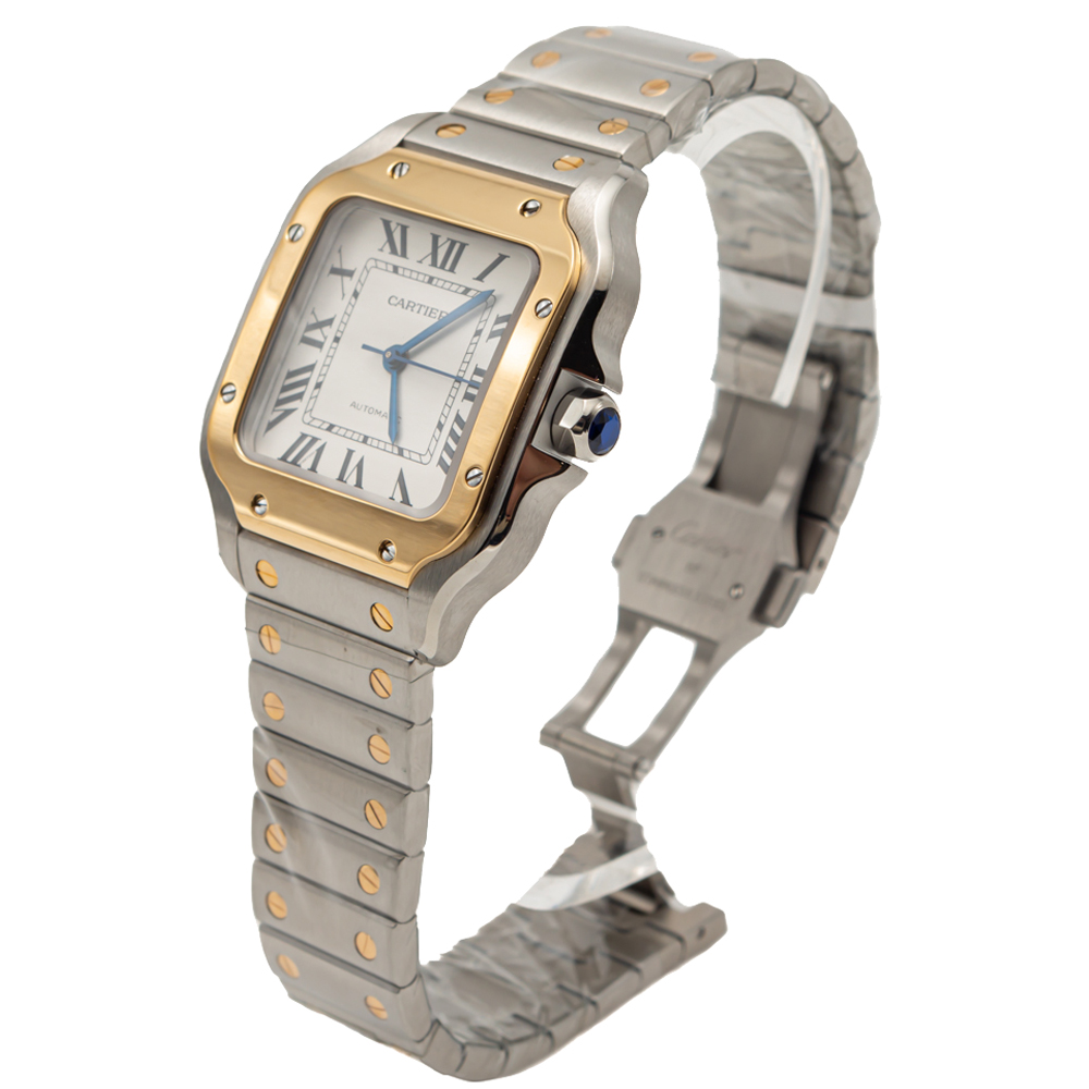 

Cartier Silver Dial Santos De Cartier Steel & Yellow Gold Medium Size