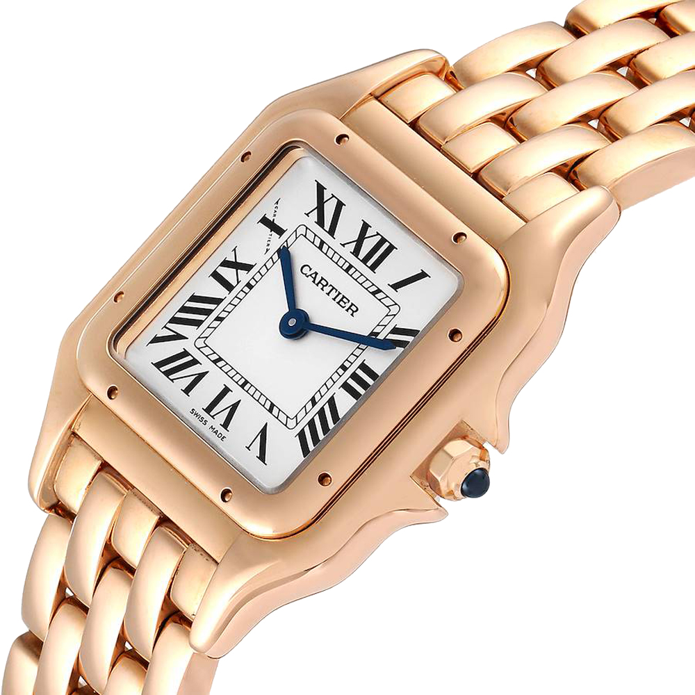 

Cartier Silver 18k Rose Gold Panthere WGPN0007 Women's Wristwatch 27 MM