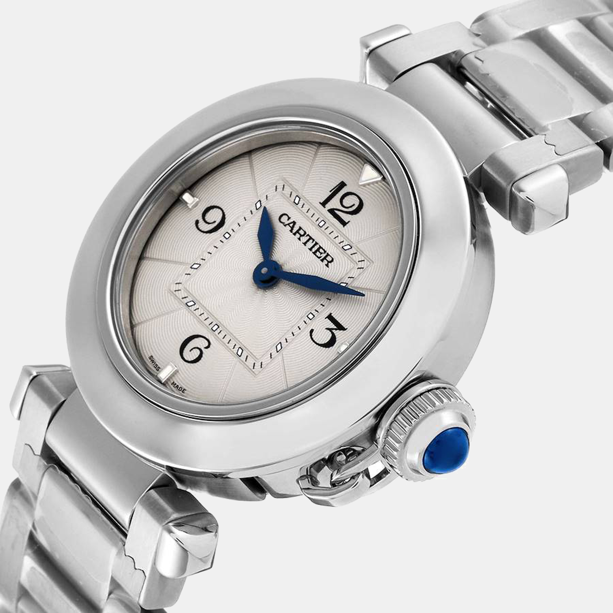 

Cartier Silver Stainless Steel Pasha WSPA0021 Women's Wristwatch 30 mm