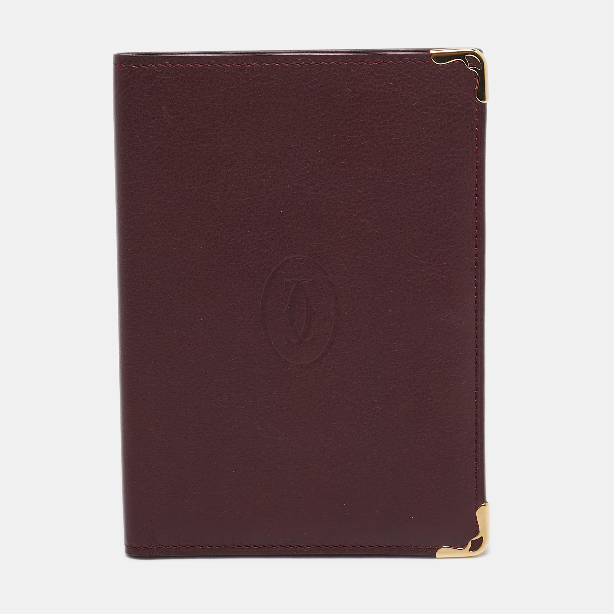 

Cartier Burgundy Leather Must de Cartier Passport Holder