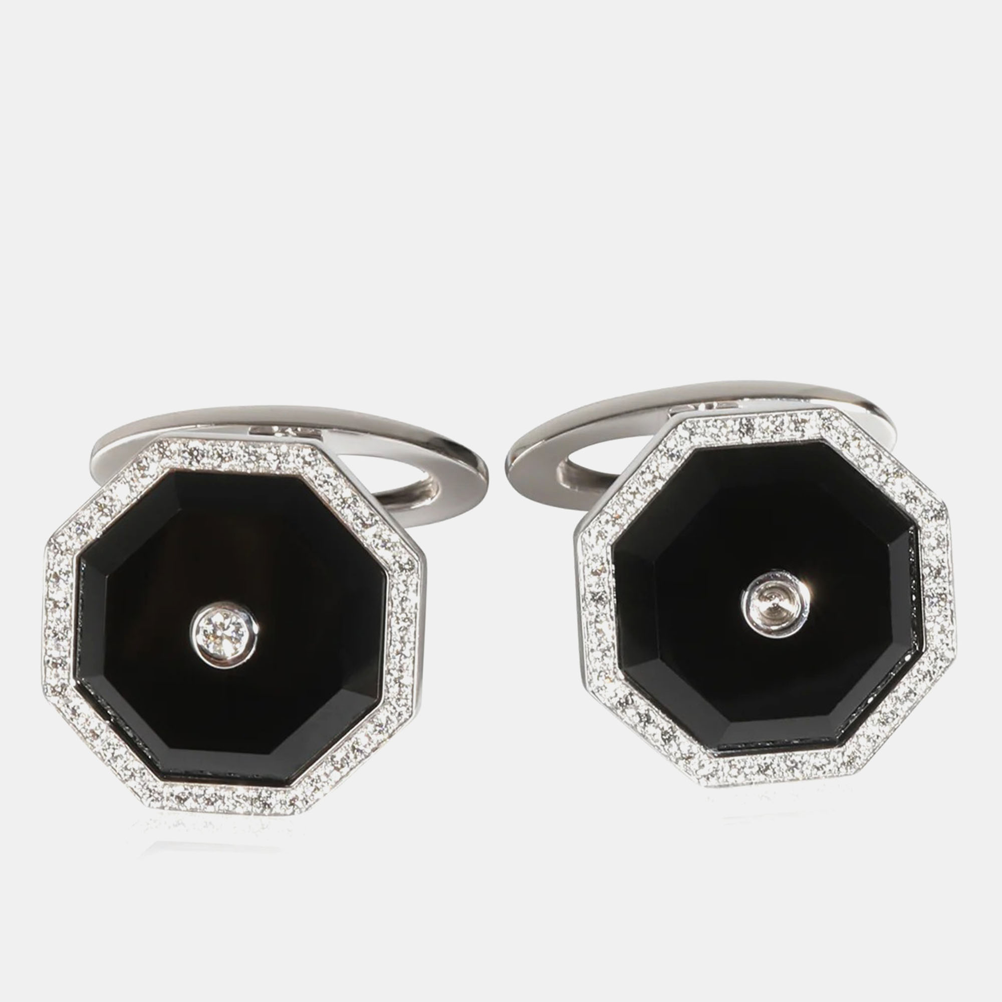 

Cartier 18k White Gold Vintage Cufflinks 0.5 CTW