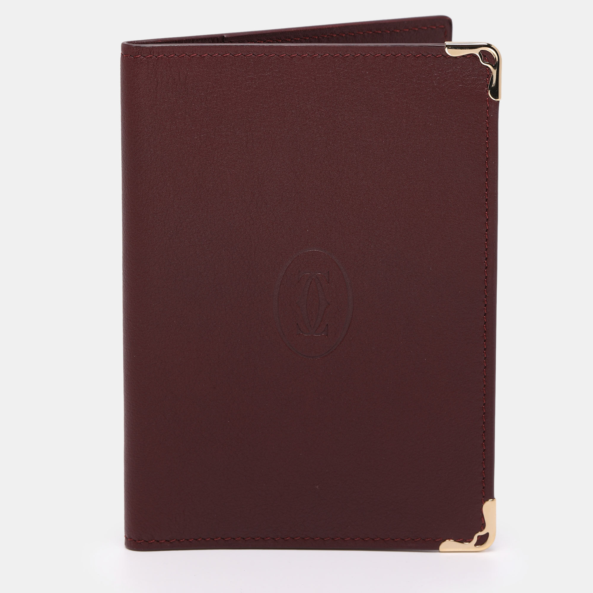 

Cartier Burgundy Leather Must de Cartier Passport Holder