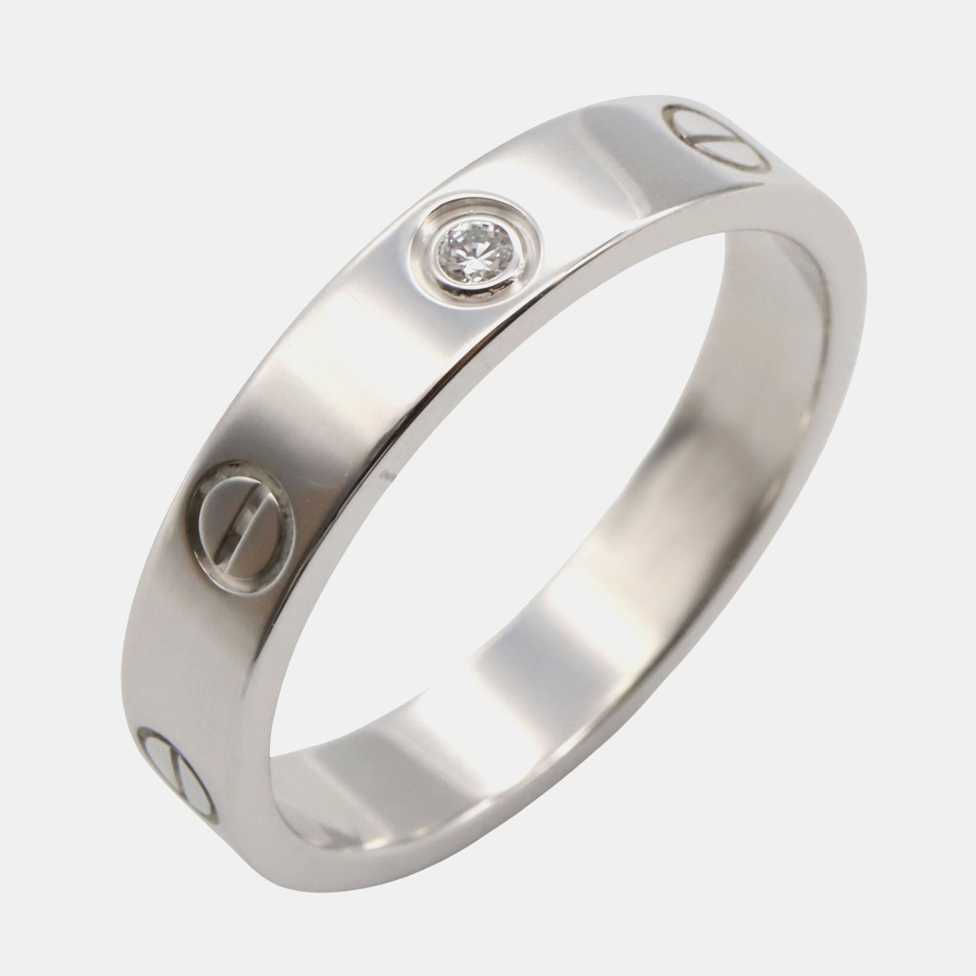 

Cartier Love Mini Diamond 18K White Gold Ring EU 57