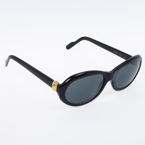 Cartier Black Oval Woman Sunglasses