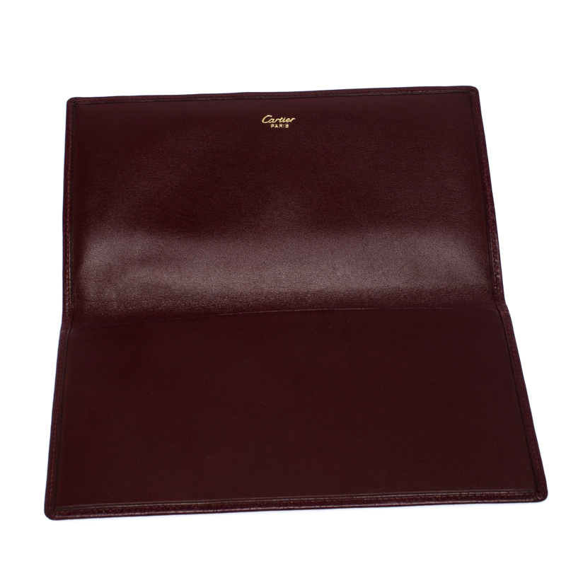 

Cartier Burgundy Leather Must de Cartier Cheque Holder