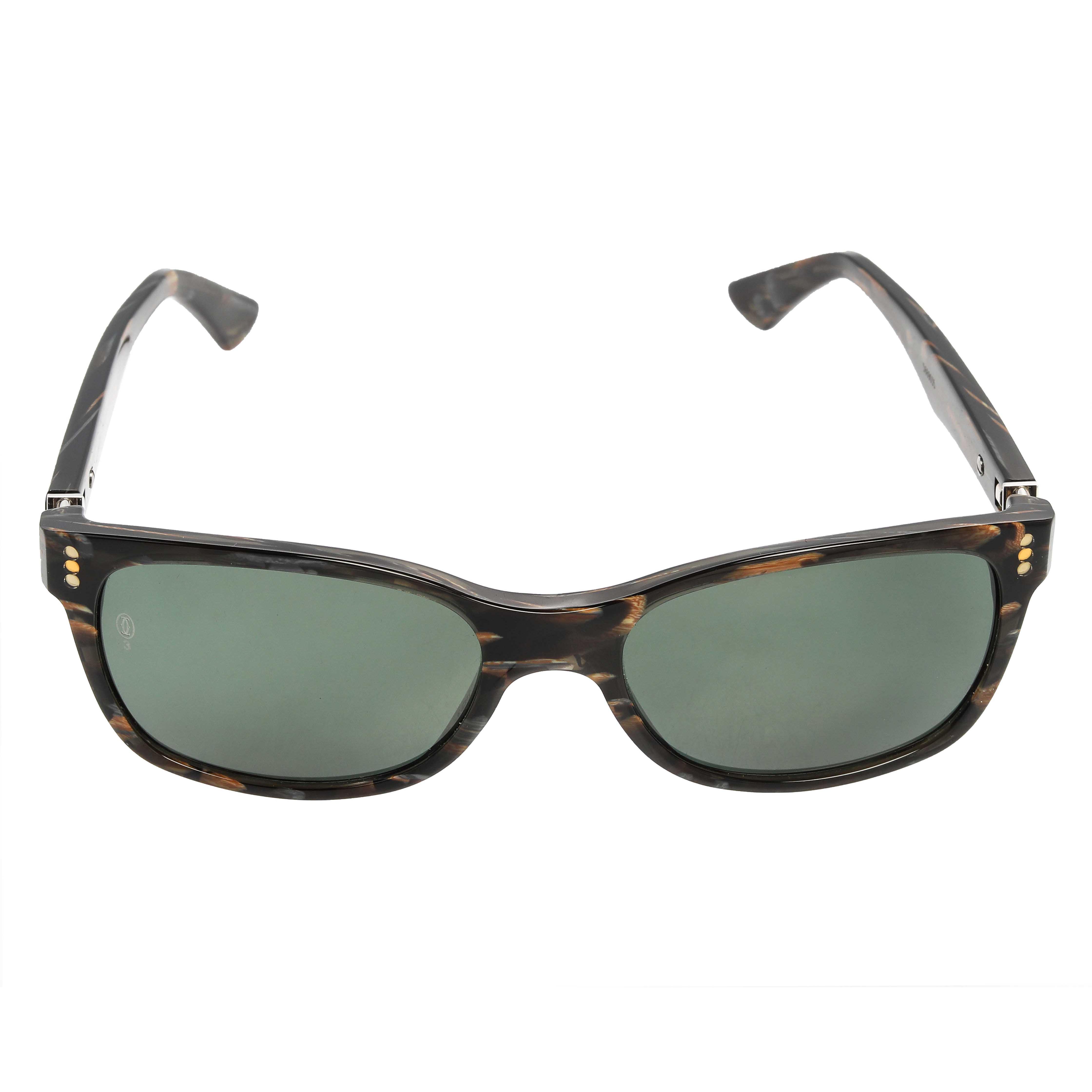 

Cartier Black/Green Tortoise Polarized Premiere Wayfarer Sunglasses
