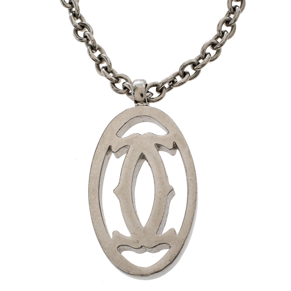 

Cartier Silver Tone Logo Bag Charm/Key Chain