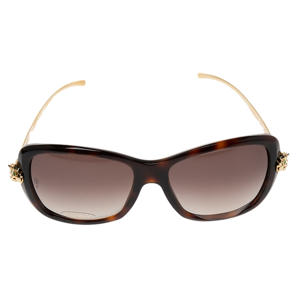 

Cartier Brown/Gold Tone Panthere De Cartier Gradient Sunglasses