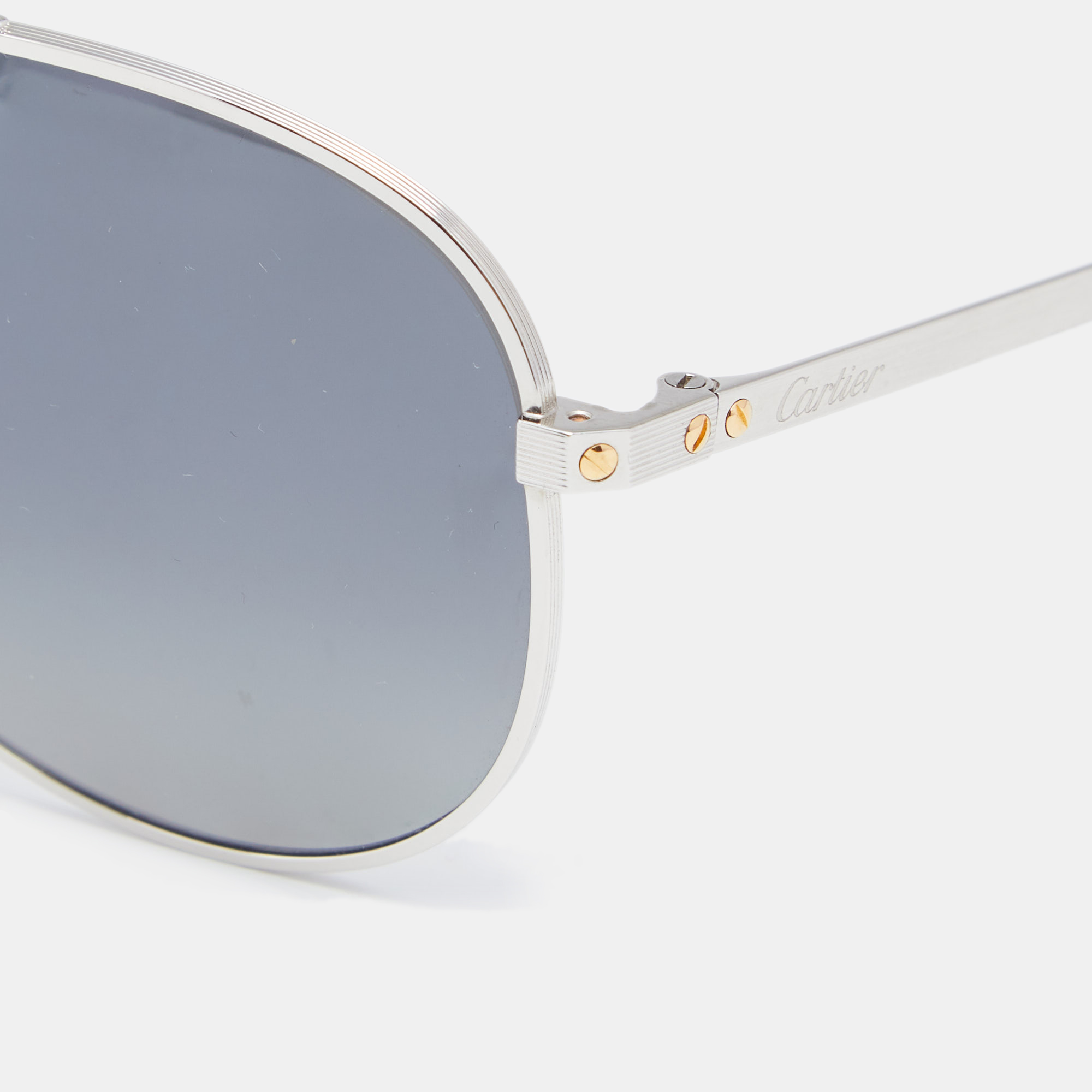 

Cartier Black Acetate and Metal Aviator Gradient Sunglasses