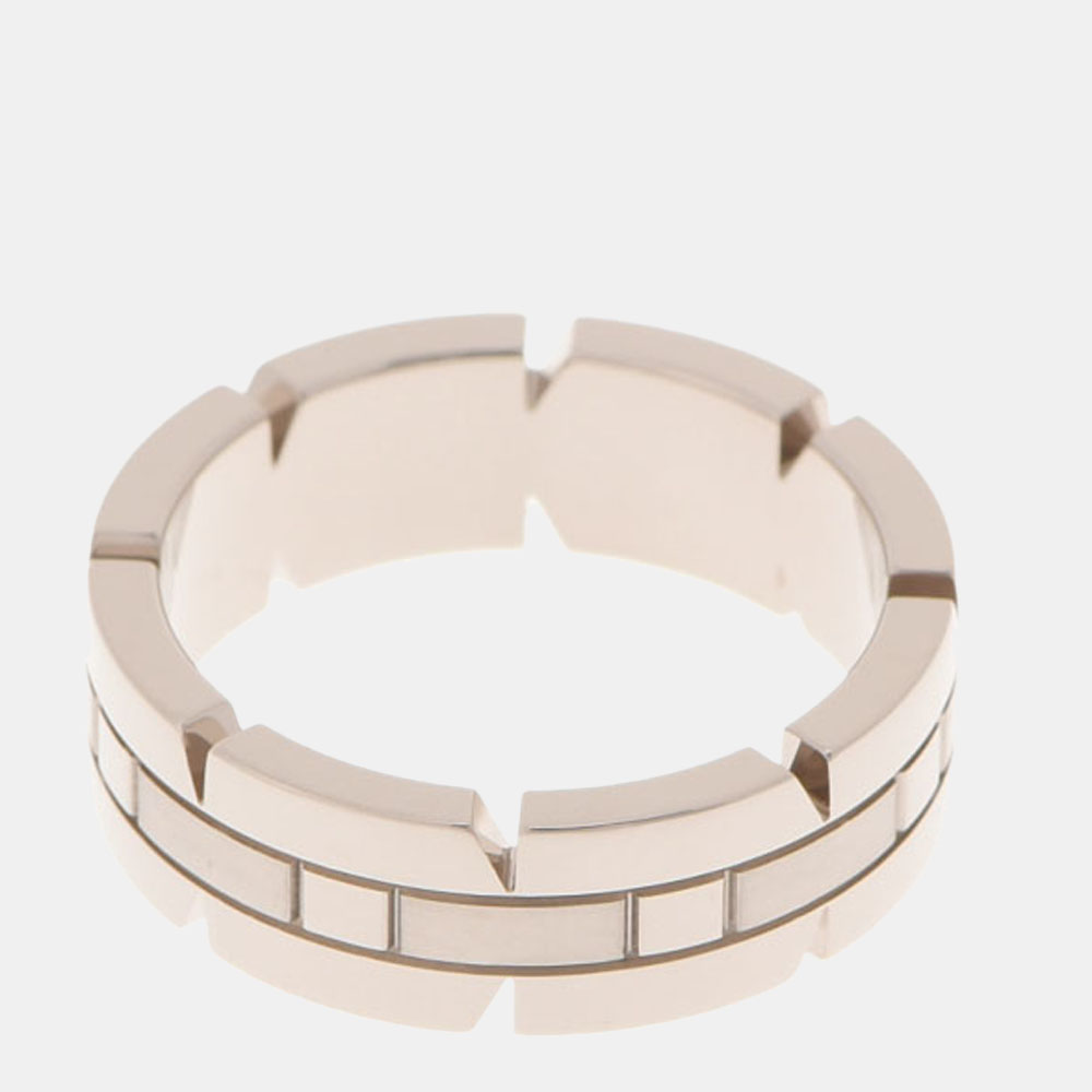 

Cartier Tank Francaise Small 18K White Gold Ring EU 52, Silver