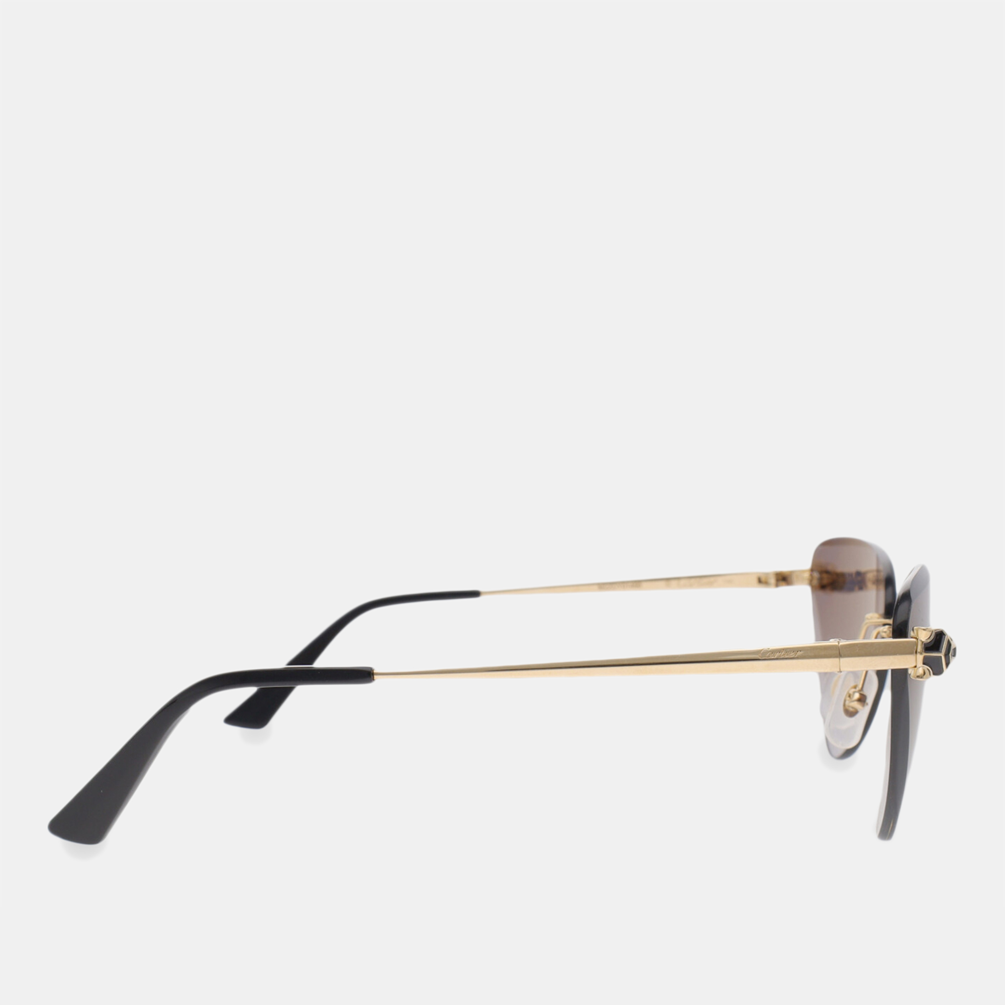 

Cartier Women's Metal Cat-Eye Frame Sunglasses - Gold