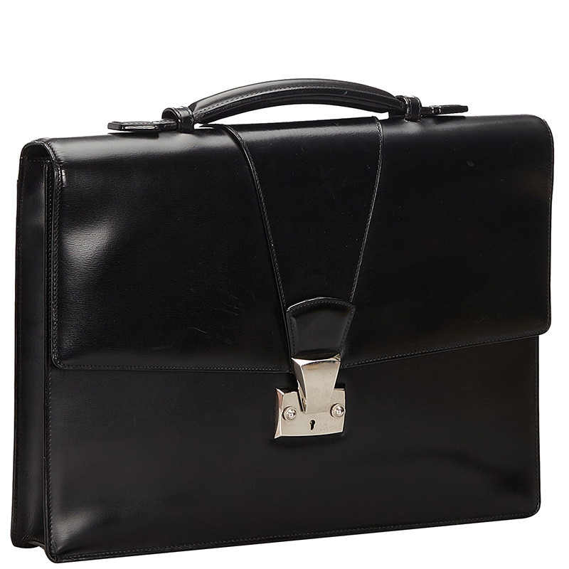

Cartier Black Leather Briefcase
