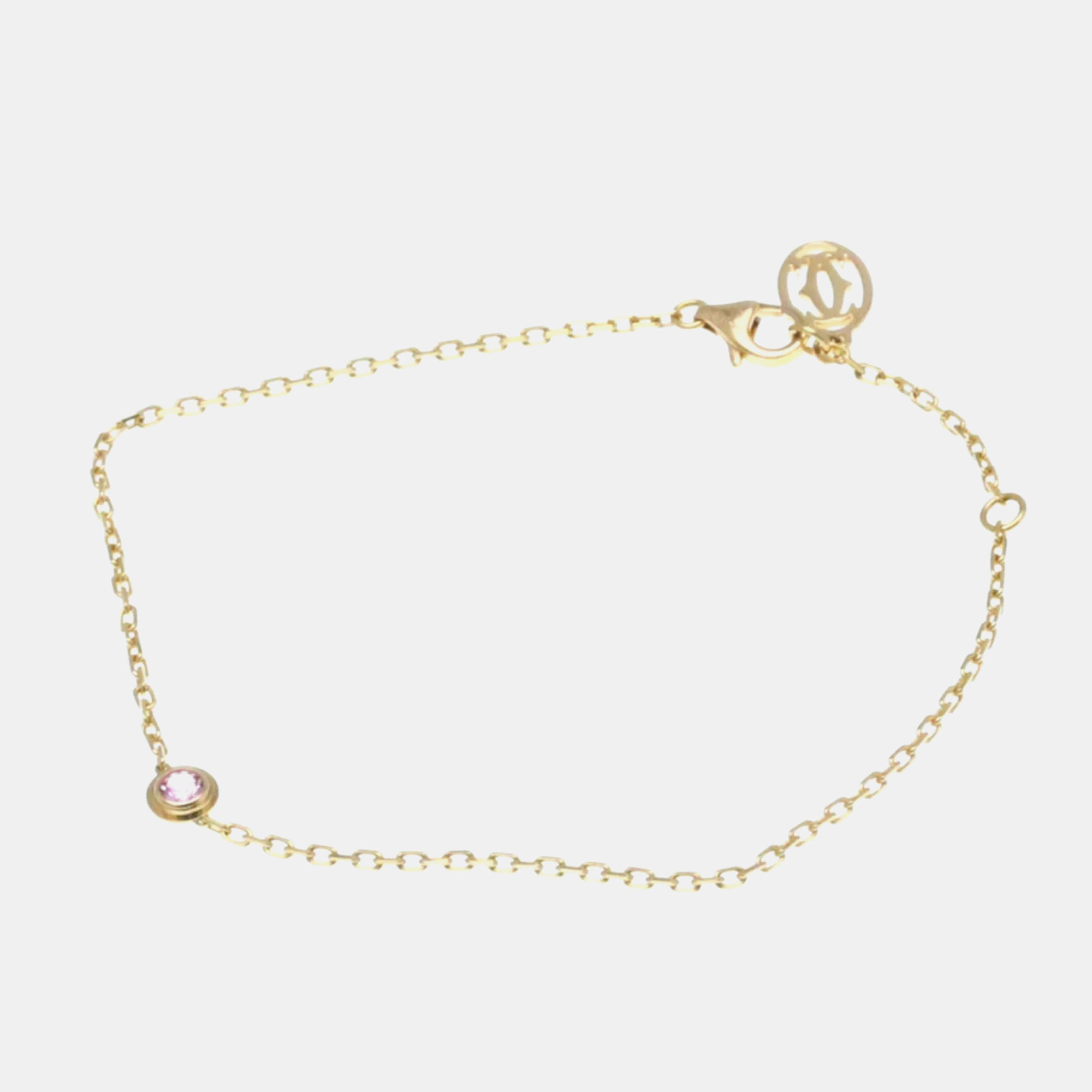 

Cartier 18K Rose Gold and Sapphire d'Amour Chain Bracelet