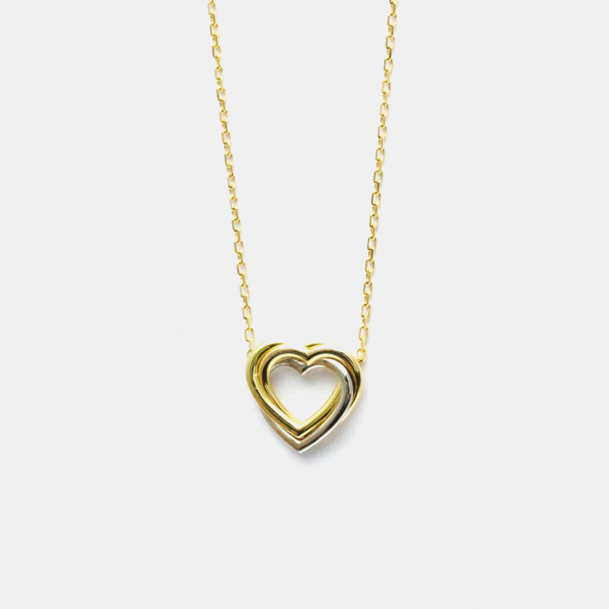 

Cartier 18K Yellow, Rose, White Gold Trinity Heart Pendant Necklace