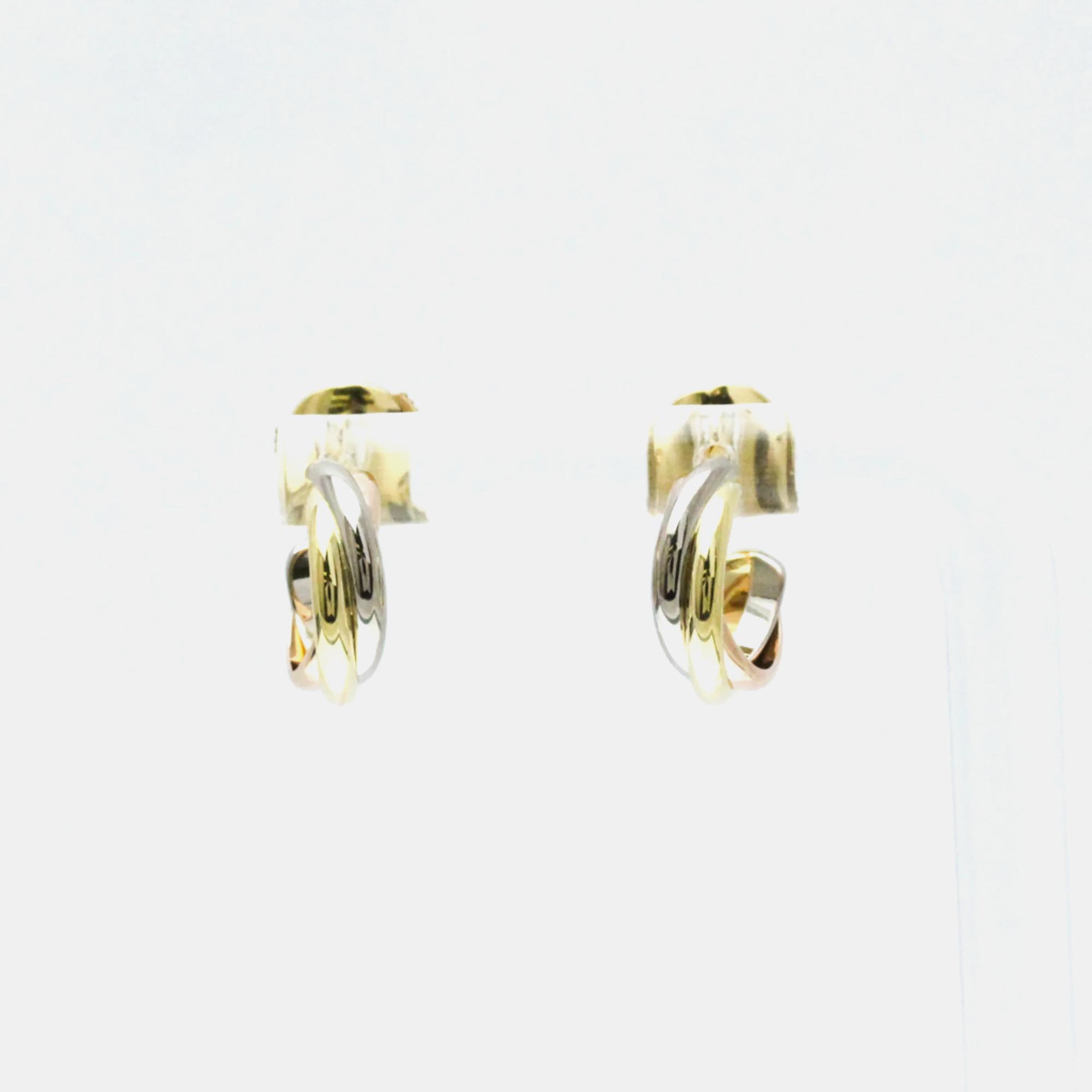 

Cartier 18K Yellow, Rose, White Gold Trinity Hoop Earrings