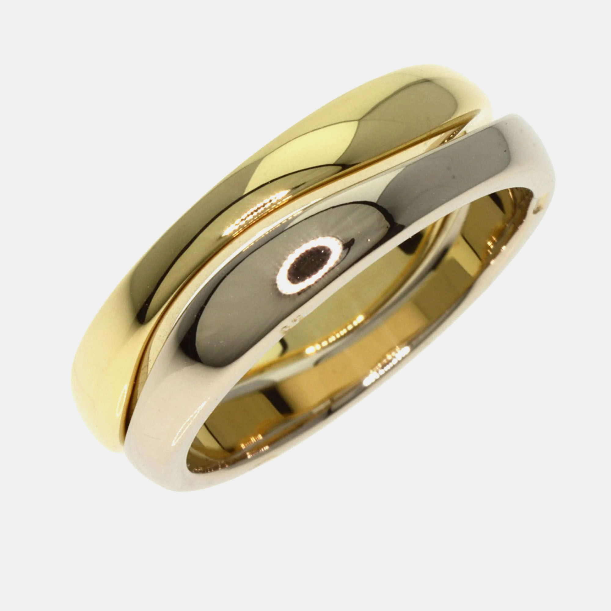 

Cartier 18K Yellow Gold and White Gold Love Me Band Ring EU 49