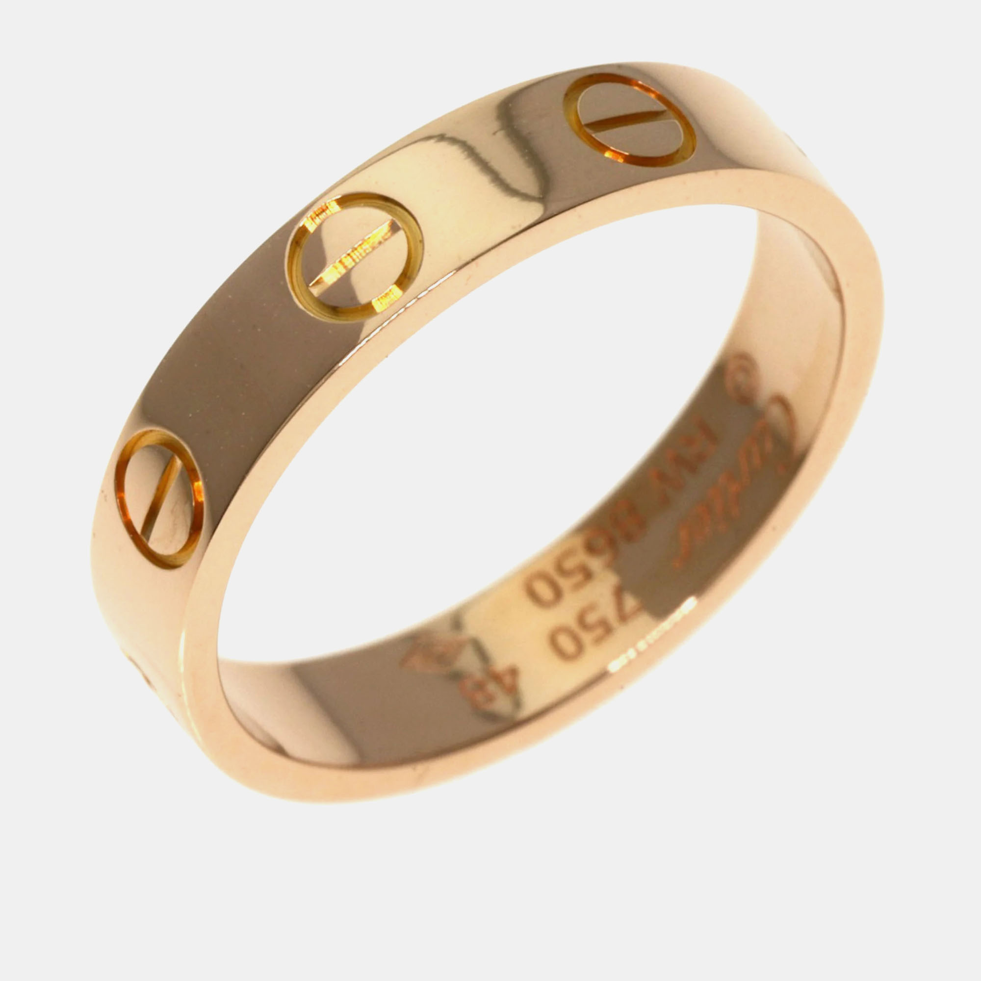 

Cartier 18K Rose Gold Love Band Ring EU 48