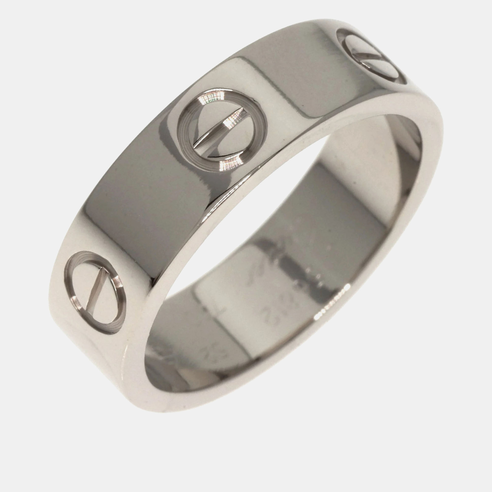 

Cartier 18K White Gold Love Band Ring EU 52