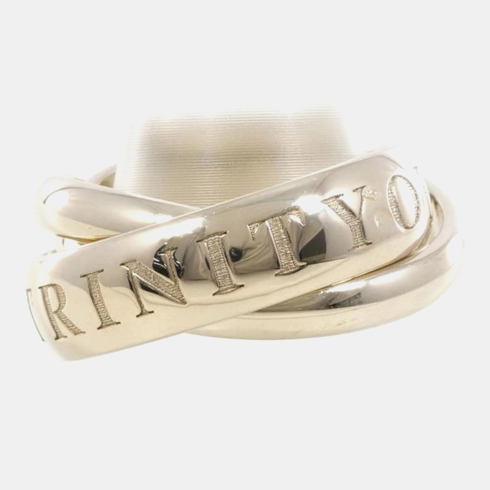 

Cartier 18K White Gold Amour et Trinity Band Ring EU 49
