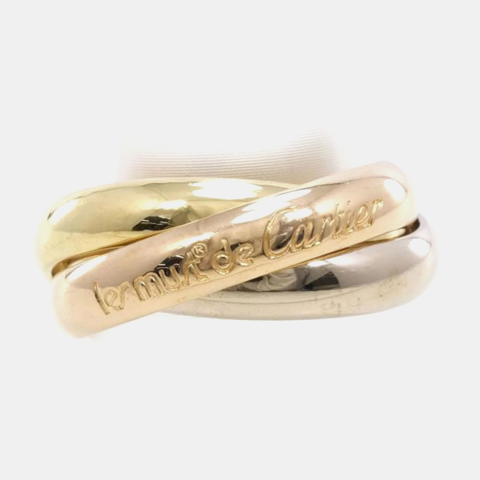 

Cartier 18K Yellow, Rose, White Gold Trinity Band Ring EU 47