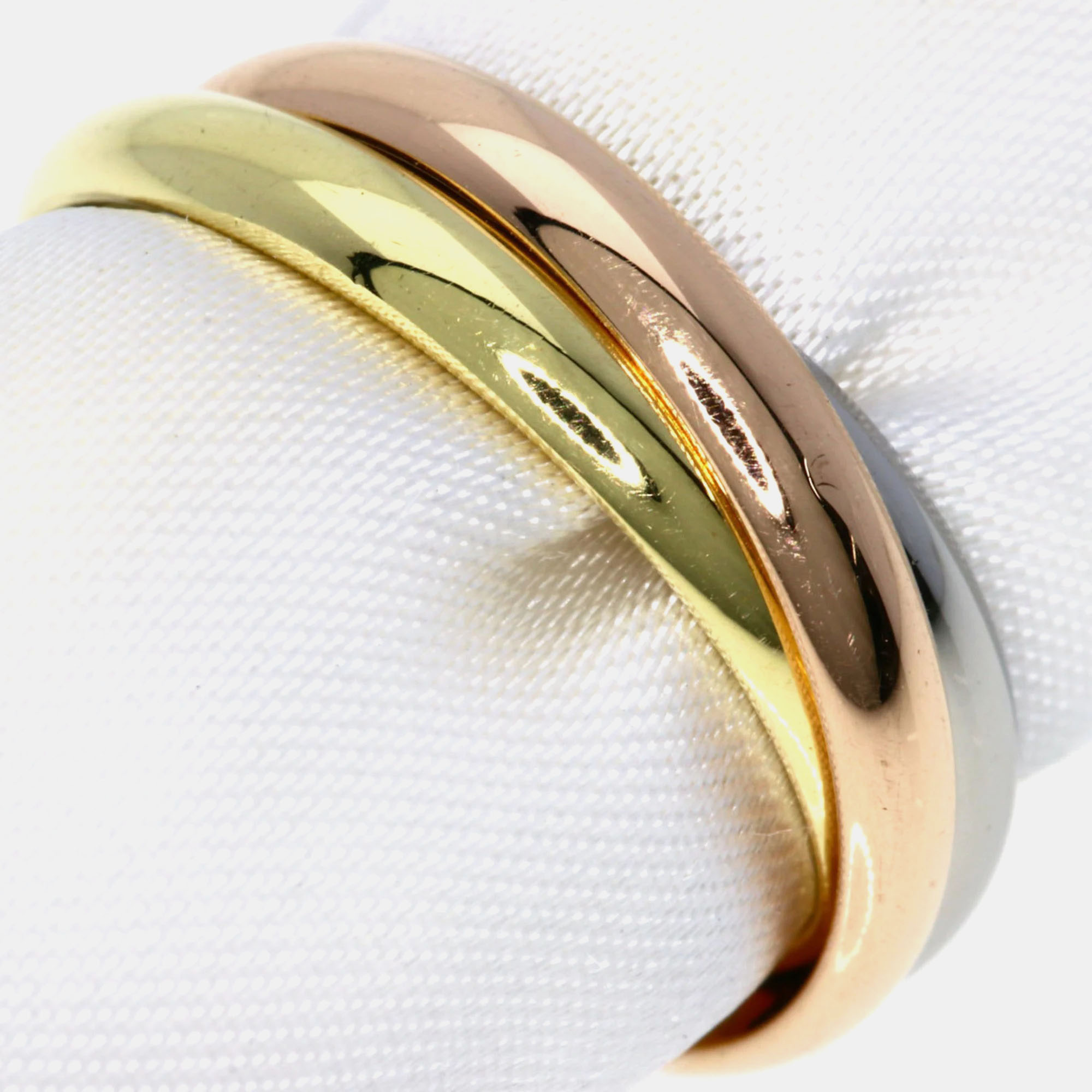 

Cartier 18K Yellow, Rose, White Gold Trinity Band Ring EU 49