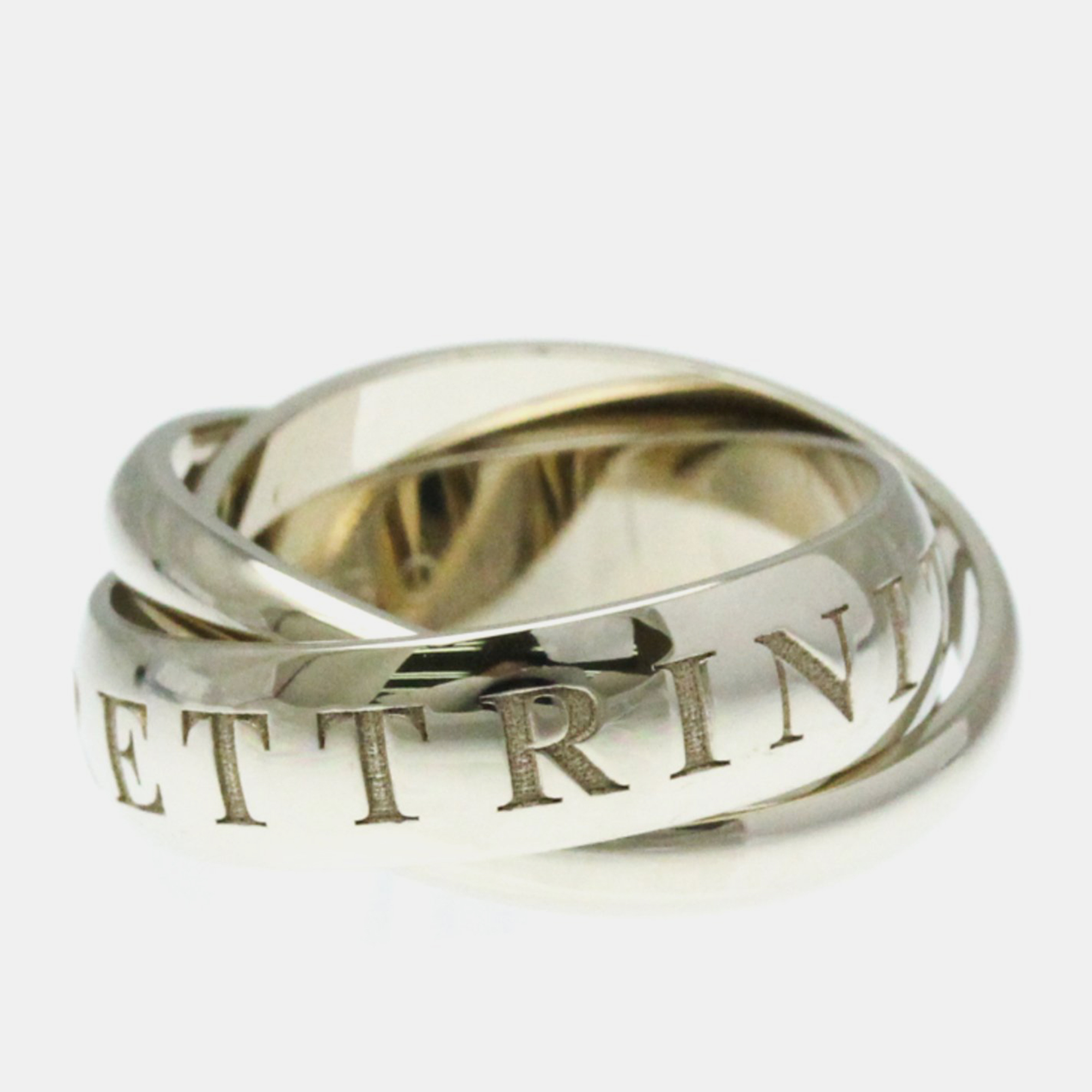 

Cartier 18K White Gold Trinity Band Ring EU 51