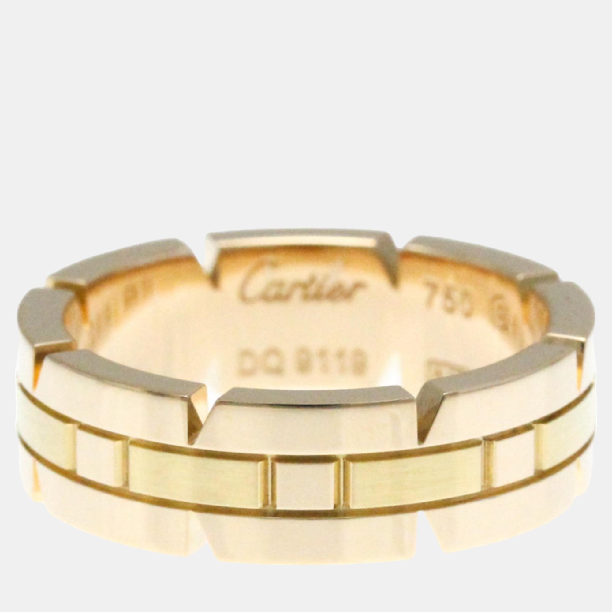 

Cartier 18K Yellow Gold Tank Francaise Band Ring EU 53