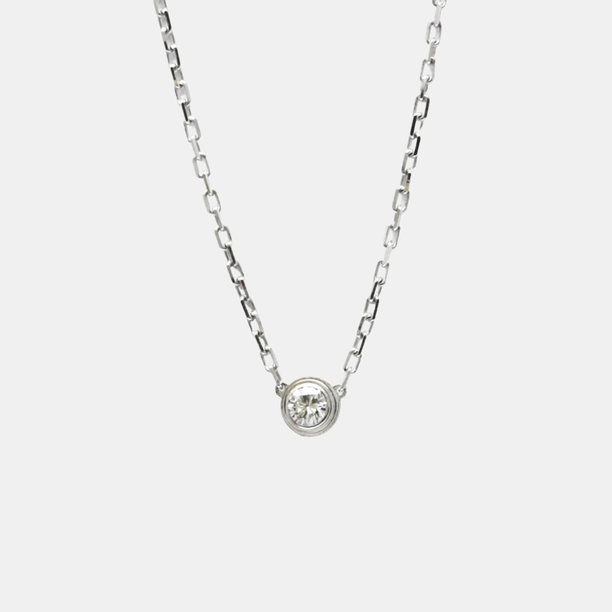 

Cartier 18K White Gold and Diamond D'amour Pendant Necklace