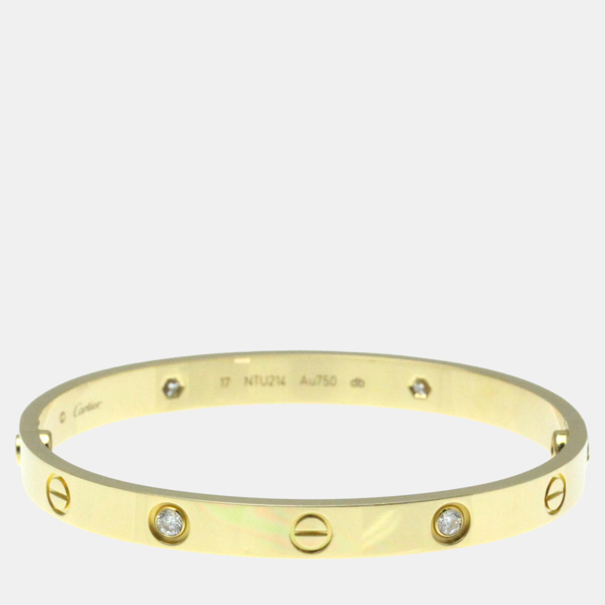 

Cartier 18K Yellow Gold and Diamond Love Bangle Bracelet