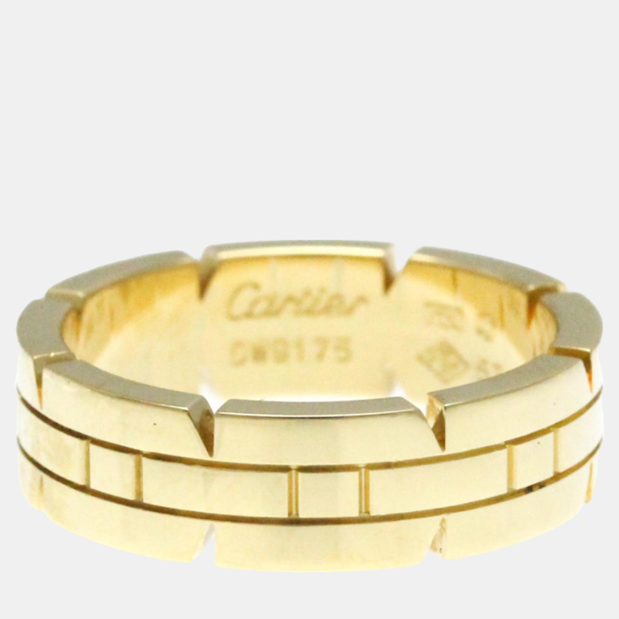 

Cartier 18K Yellow Gold Tank Francaise Band Ring EU 57