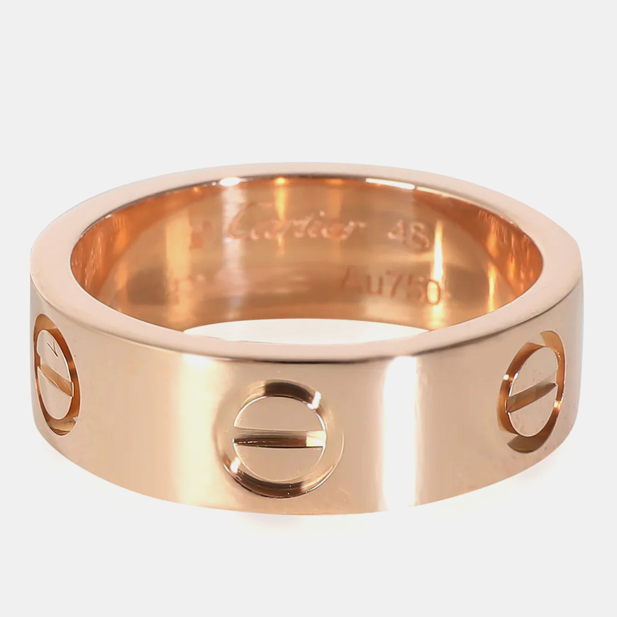 Pre-owned Cartier 18k Rose Gold Love Ring