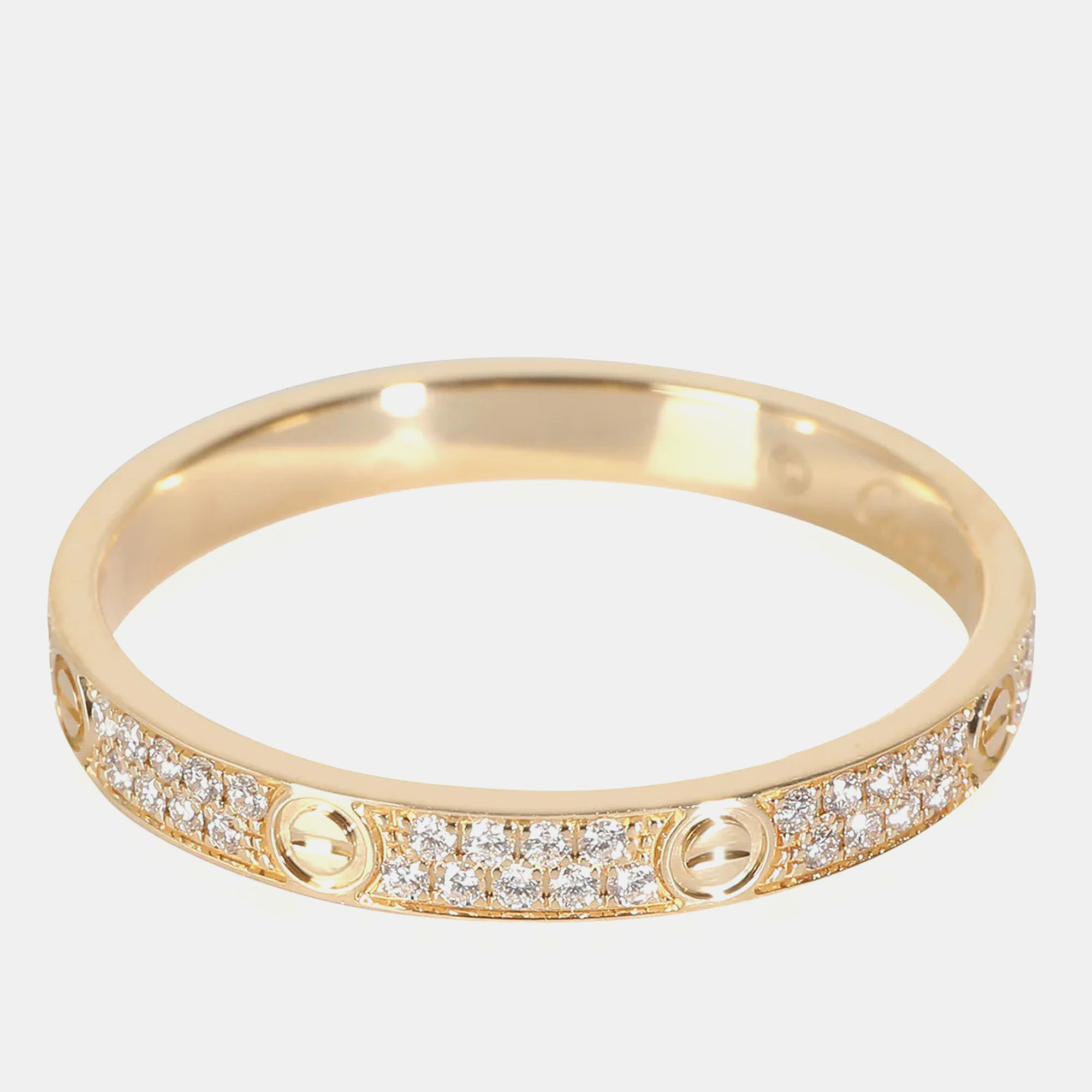 

Cartier 18k Rose Gold Love Band 0.19 CTW