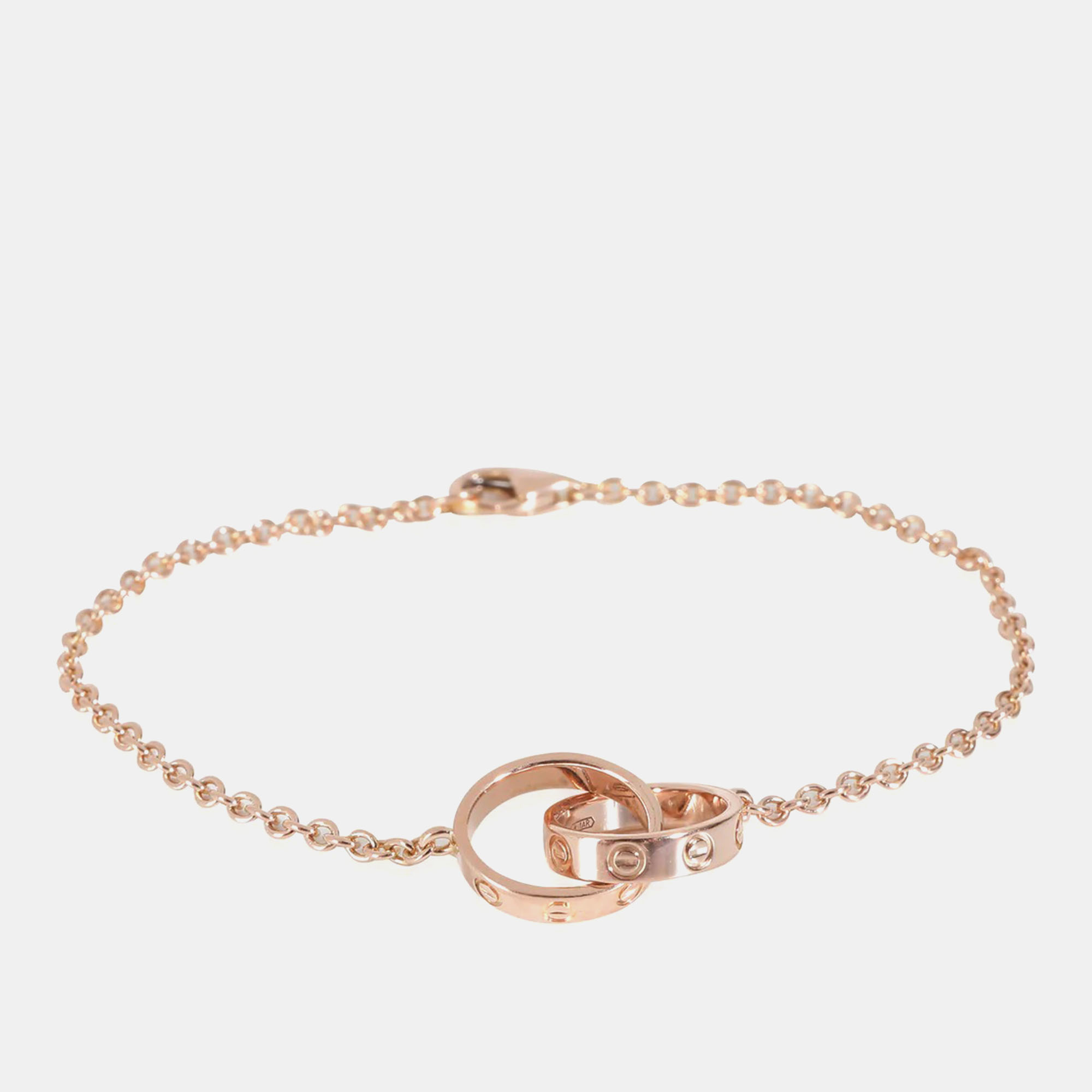 

Cartier 18k Rose Gold Love Interlocking Circle Bracelet 6 Inches