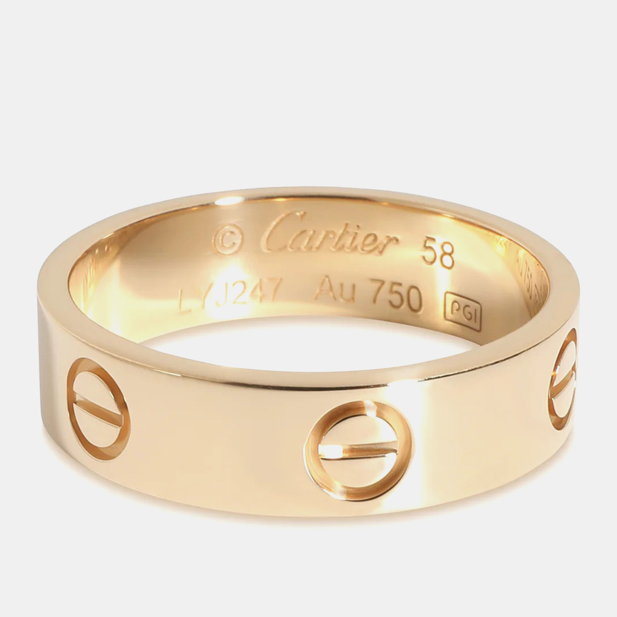 Pre-owned Cartier 18k Yellow Gold Love Fashion Ring