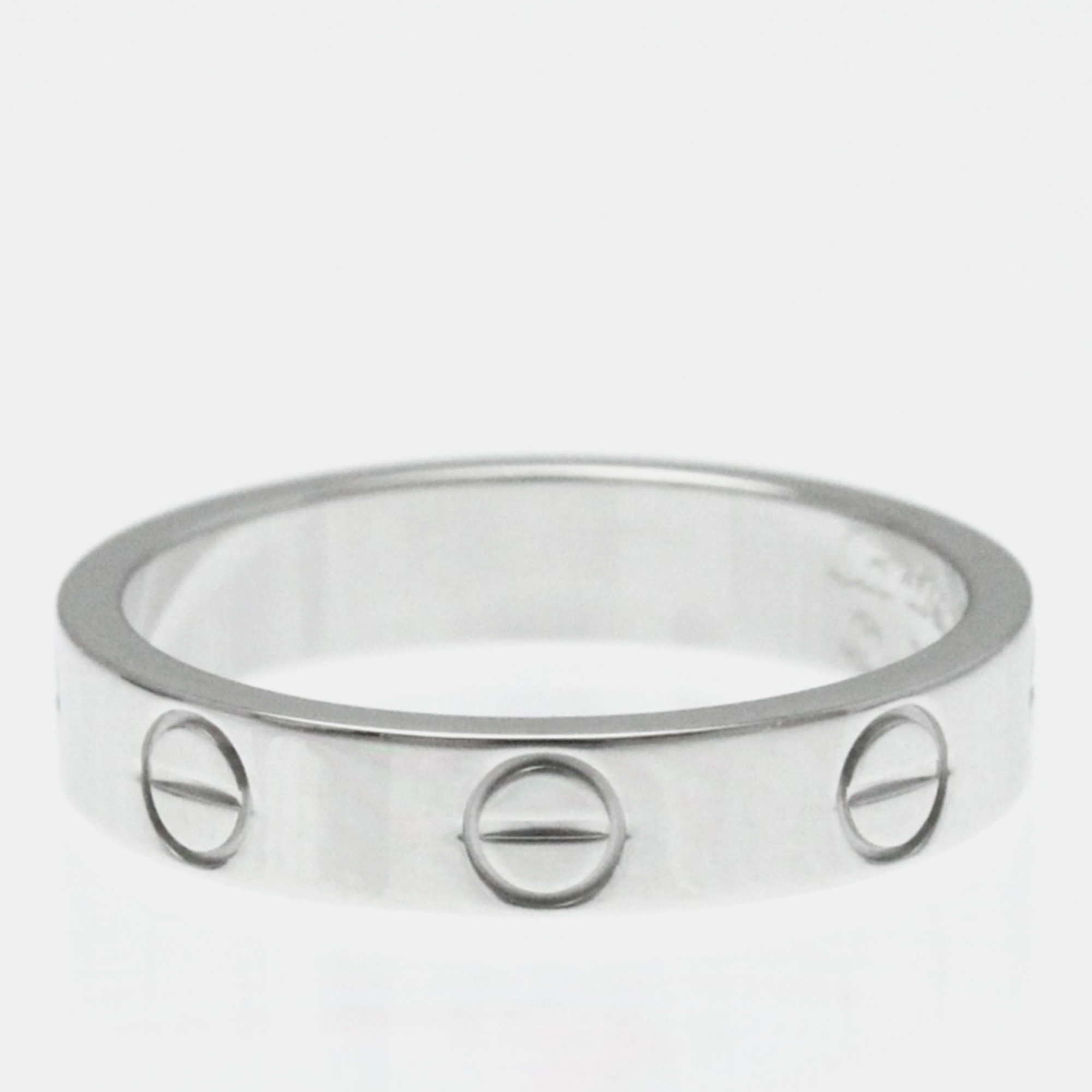 

Cartier 18K White Gold Love Band Ring EU 49