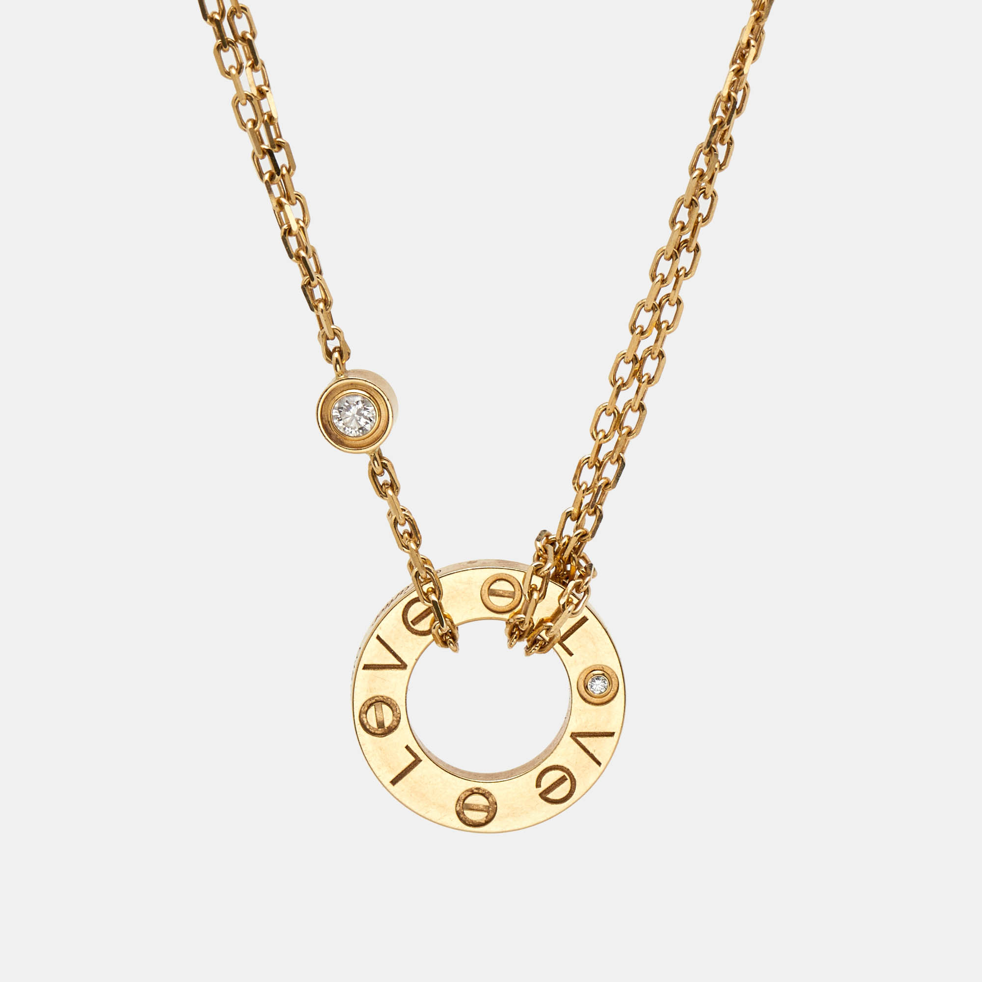 

Cartier Love Diamond 18k Yellow Gold Necklace