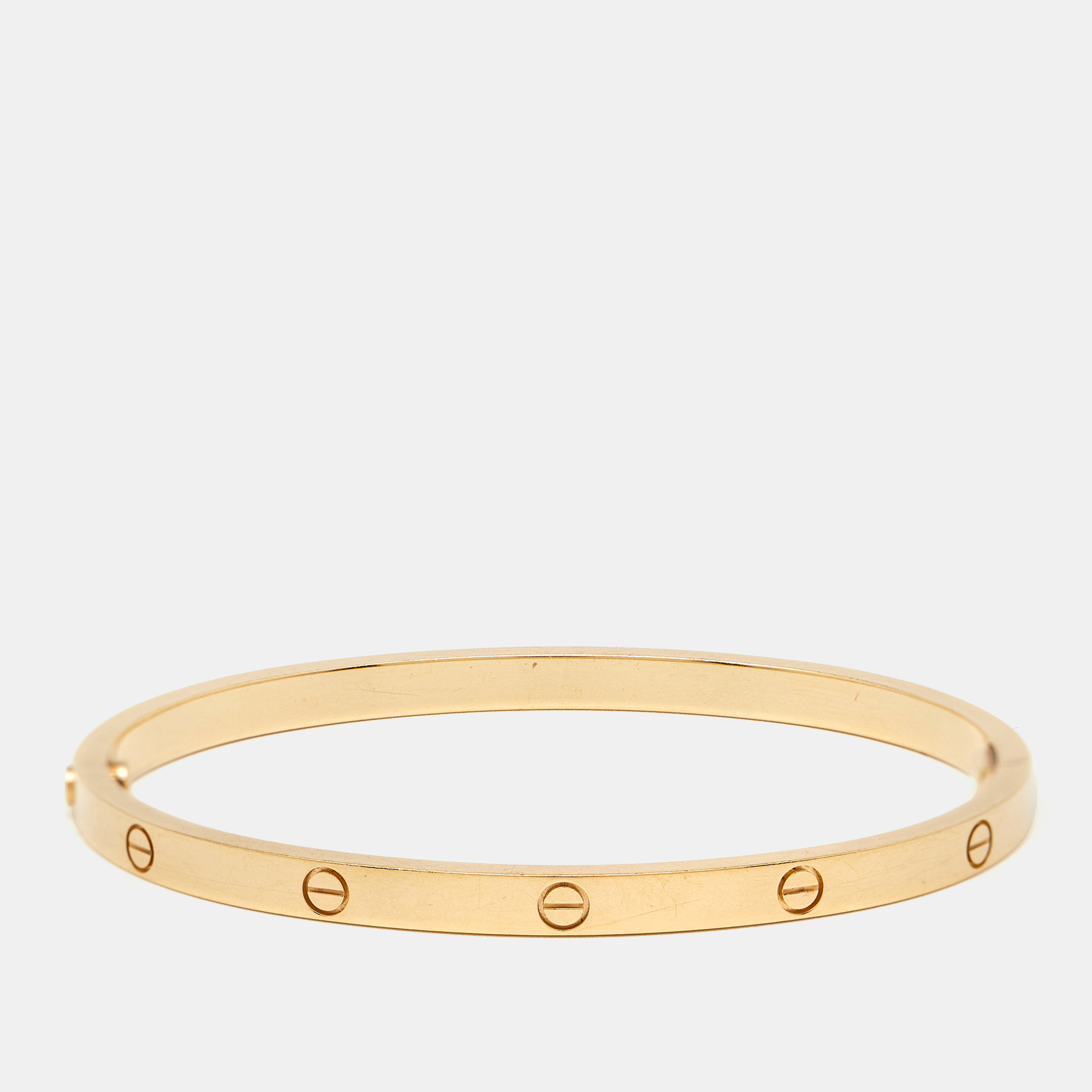 

Cartier Love 18K Yellow Gold Narrow SM Bracelet 16