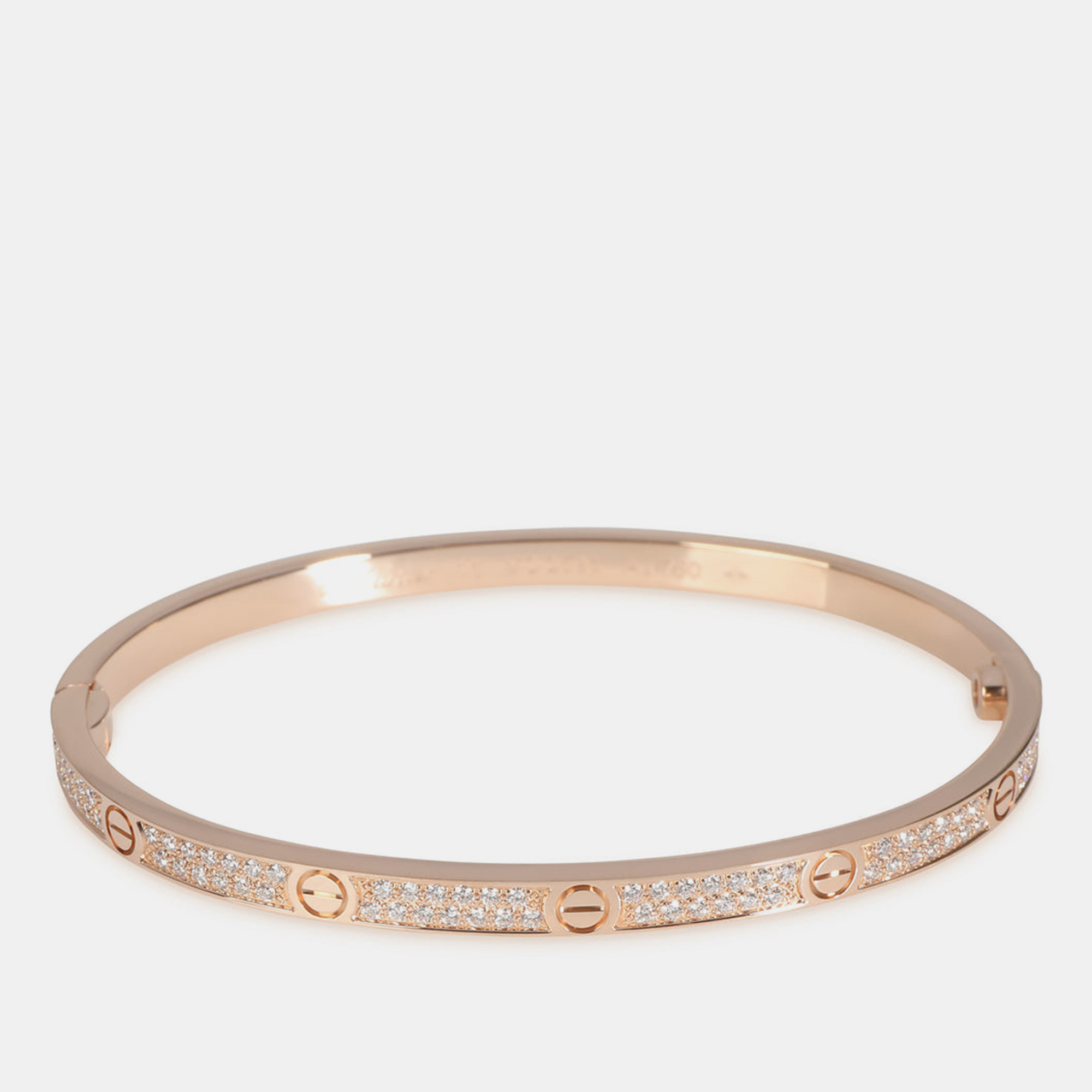 

Cartier 18k Rose Gold Love Bracelet in 0.95 CTW