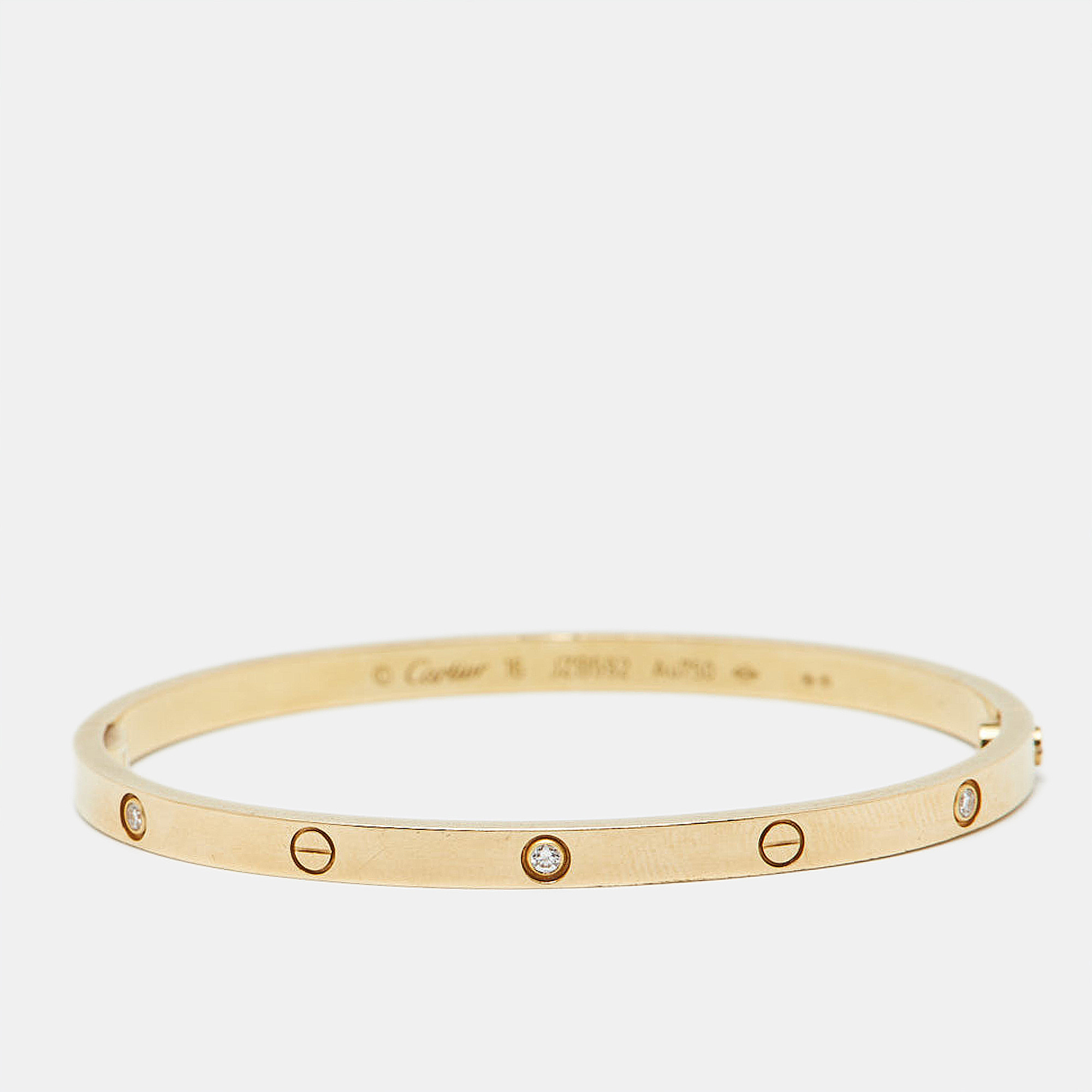 

Cartier Love 6 Diamonds 18k Yellow Gold Small Model Bracelet 16