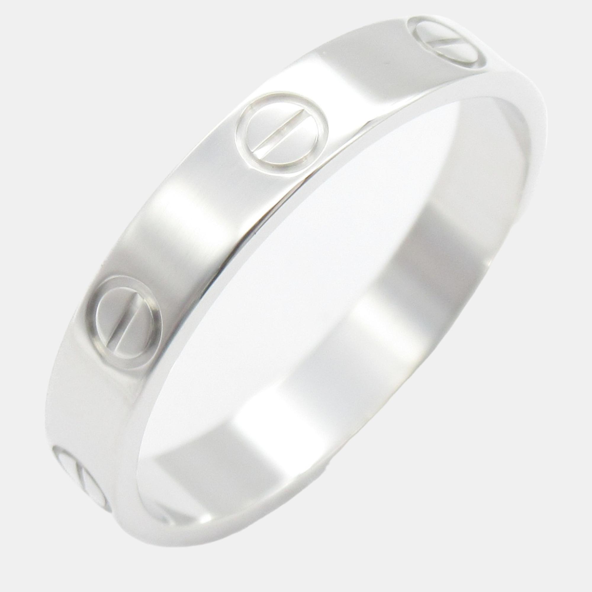 

Cartier 18K White Gold Love Band Ring EU 57