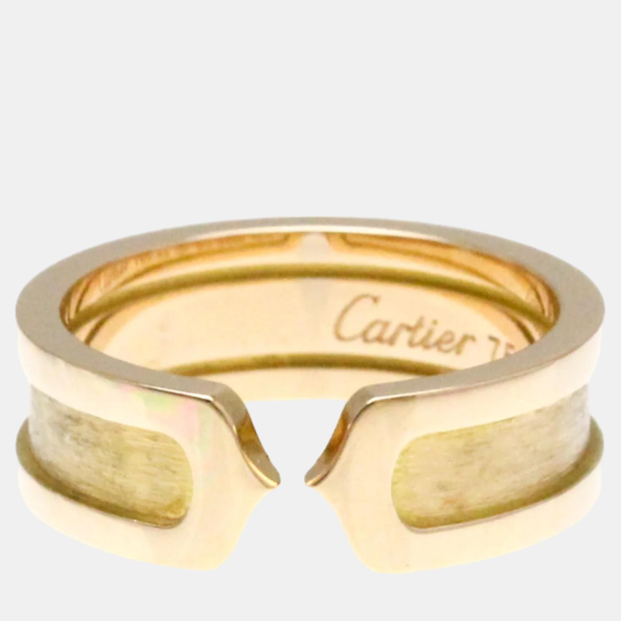 

Cartier 18K Rose Gold C De Cartier Band Ring EU 52