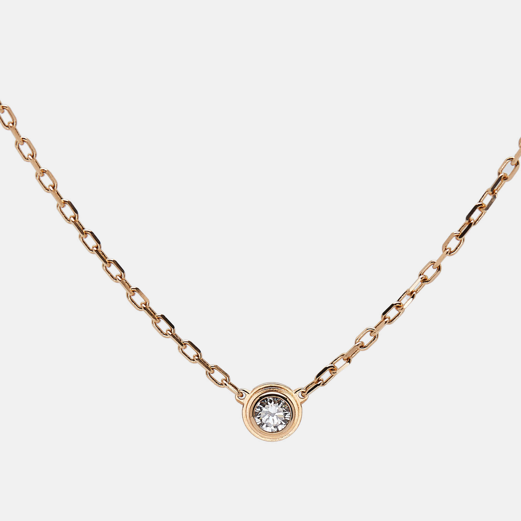 

Cartier D'Amour Diamond 18k Rose Gold Small Model Necklace