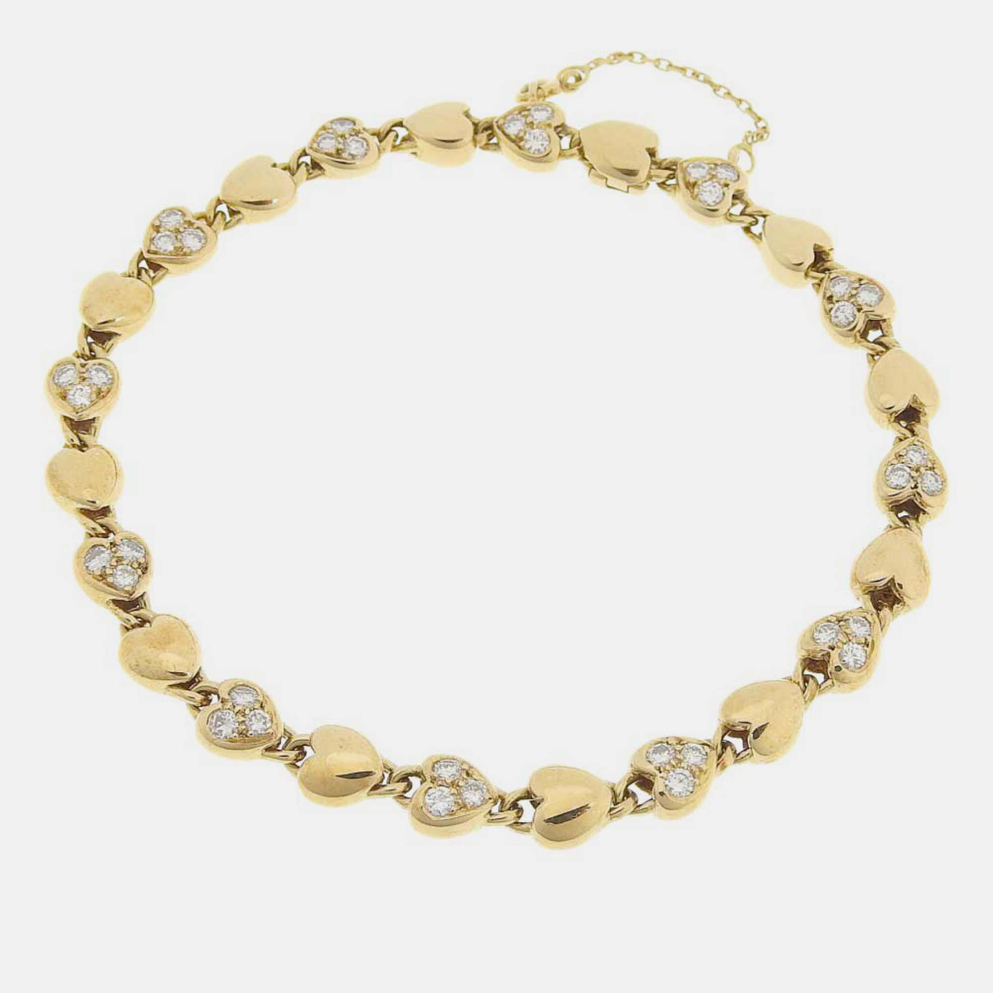 

Cartier 18k Yellow Gold Diamond Heart Link Bracelet