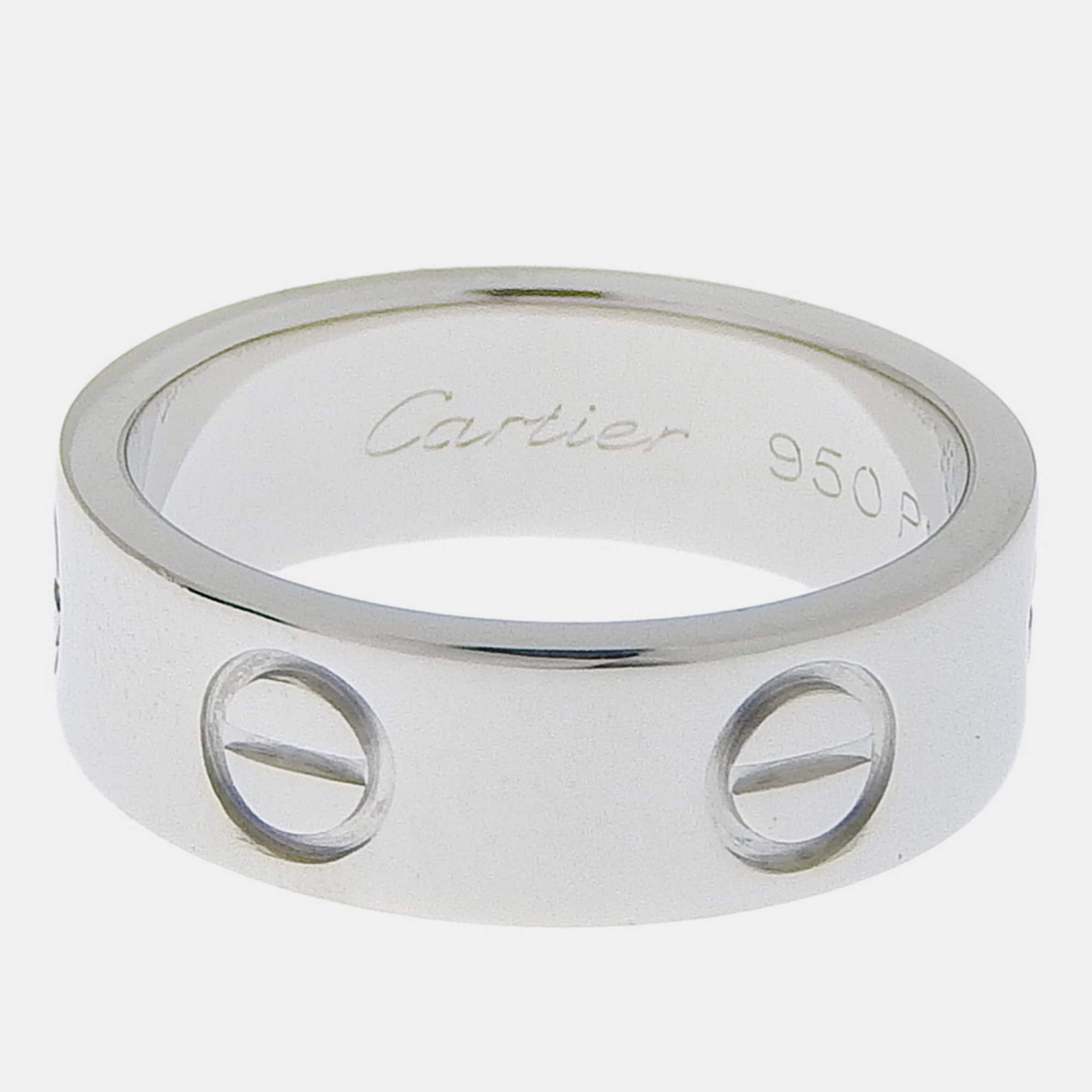 

Cartier 18K White Gold Love Band Ring EU 47