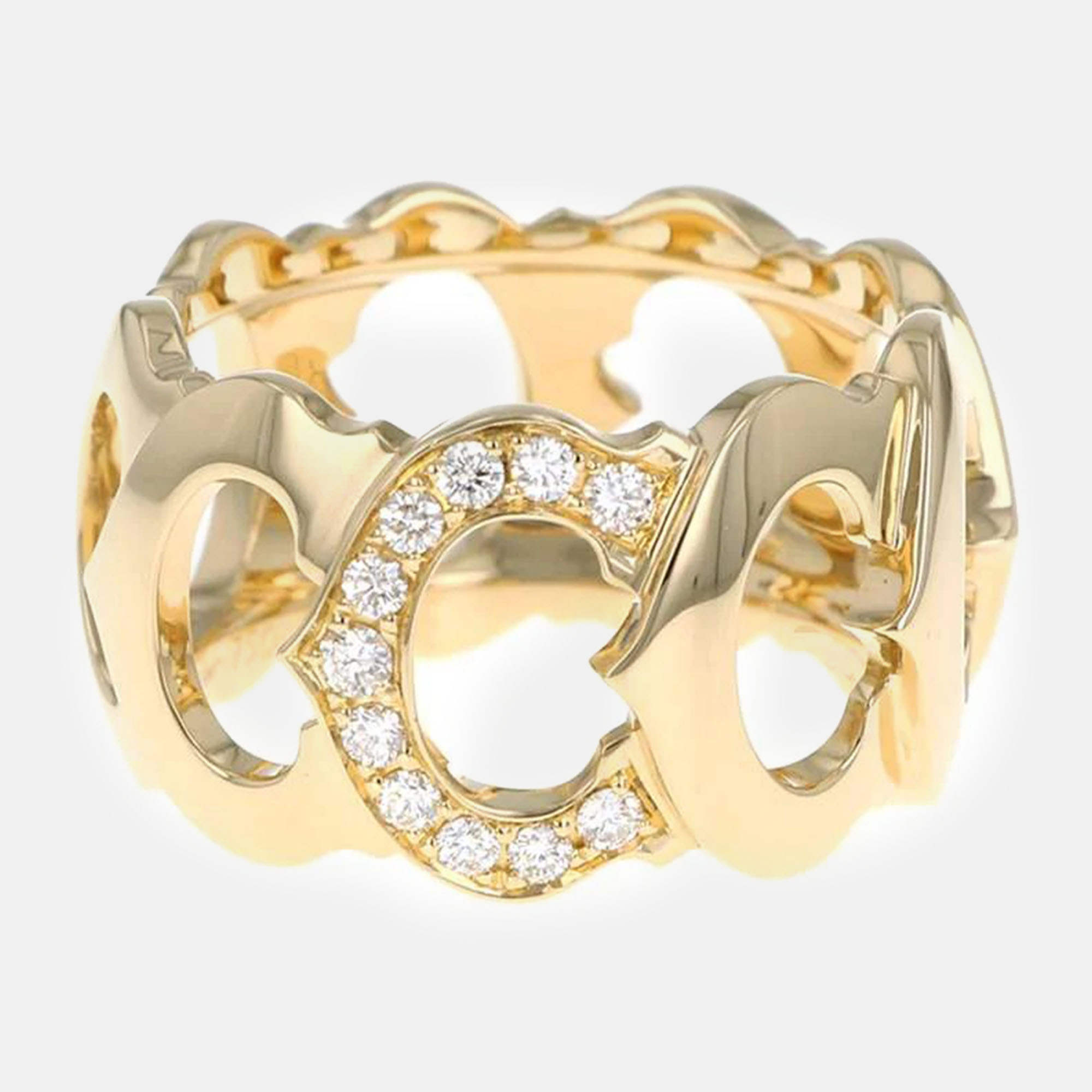 

Cartier 18K Yellow Gold Diamonds C De Cartier Yellow Gold Ring EU 59